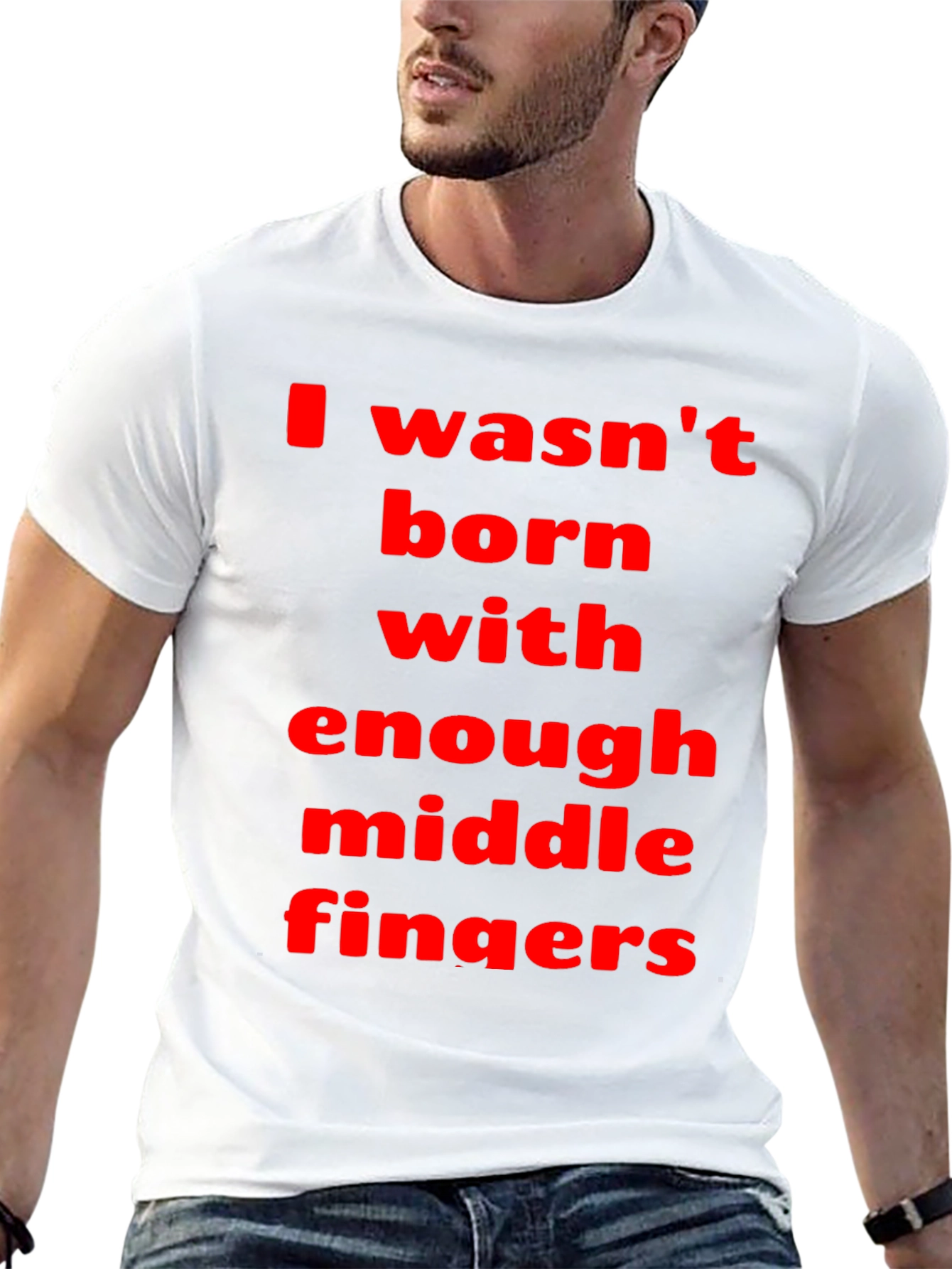 Funny Sarcastic Graphic Tee - Middle Fingers