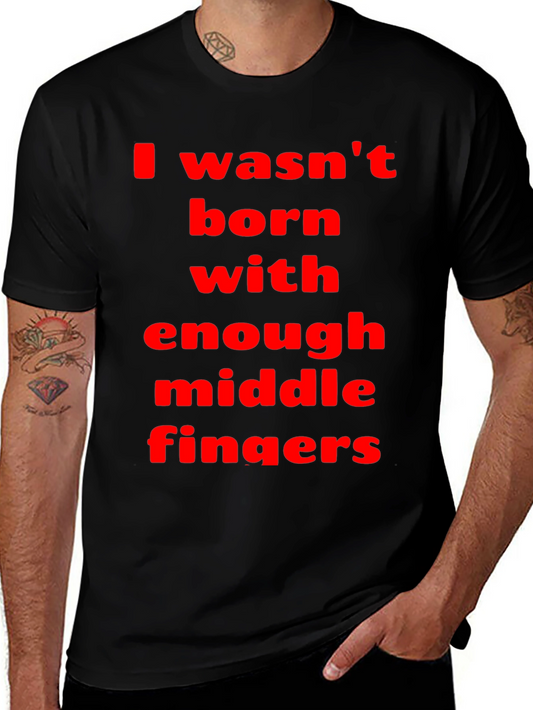 Funny Sarcastic Graphic Tee - Middle Fingers