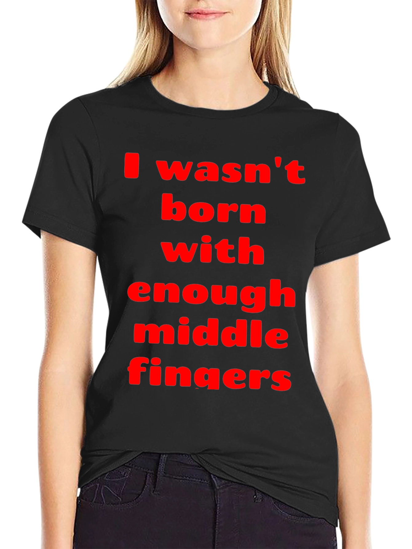 Funny Sarcastic Graphic Tee - Middle Fingers