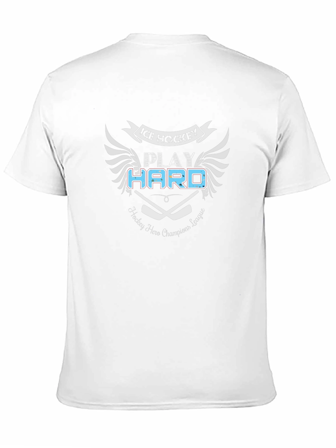 Ice Hockey Play Hard Black T-Shirt