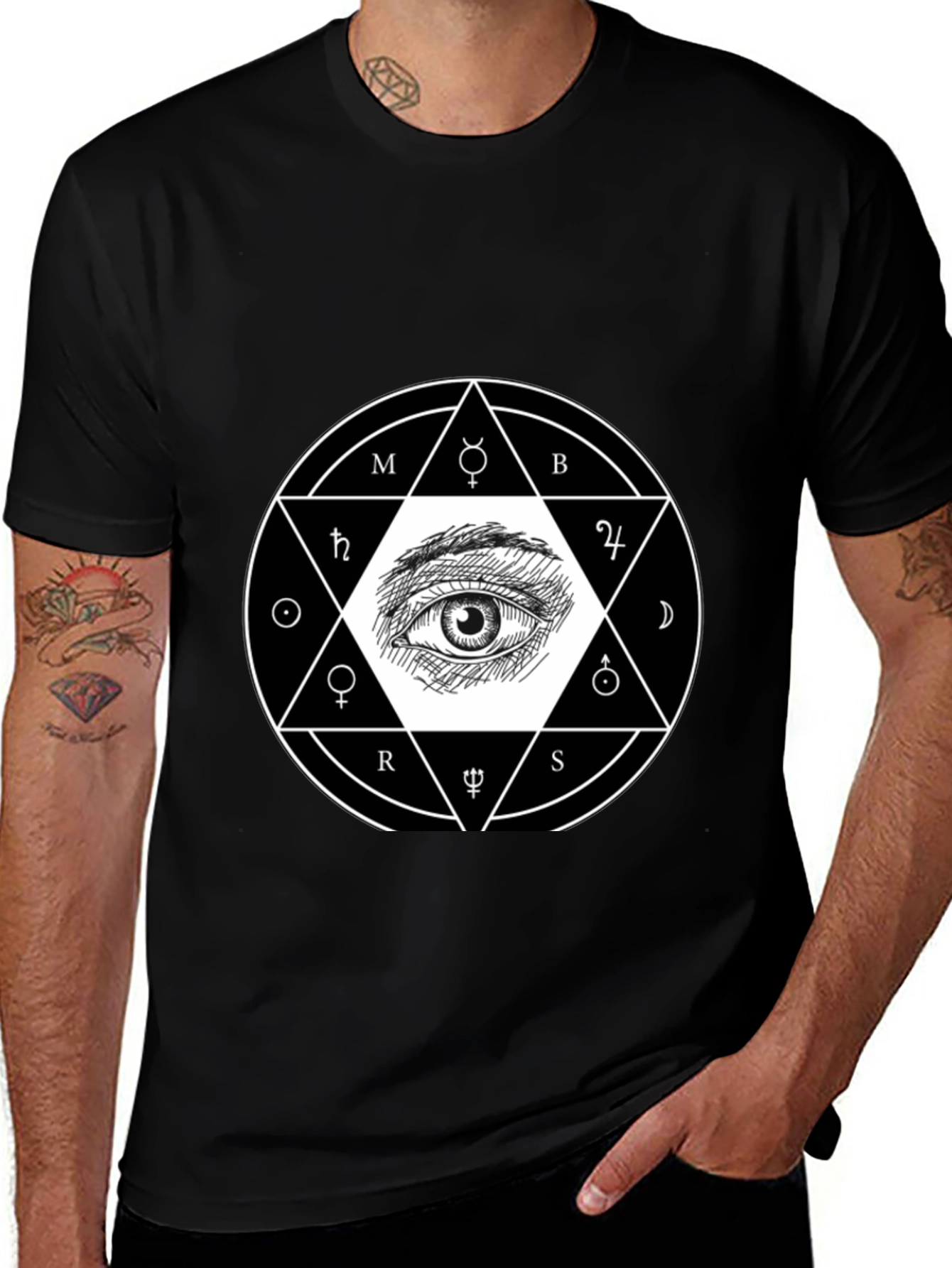 Occult Eye Graphic Tee - Unisex Black T-Shirt