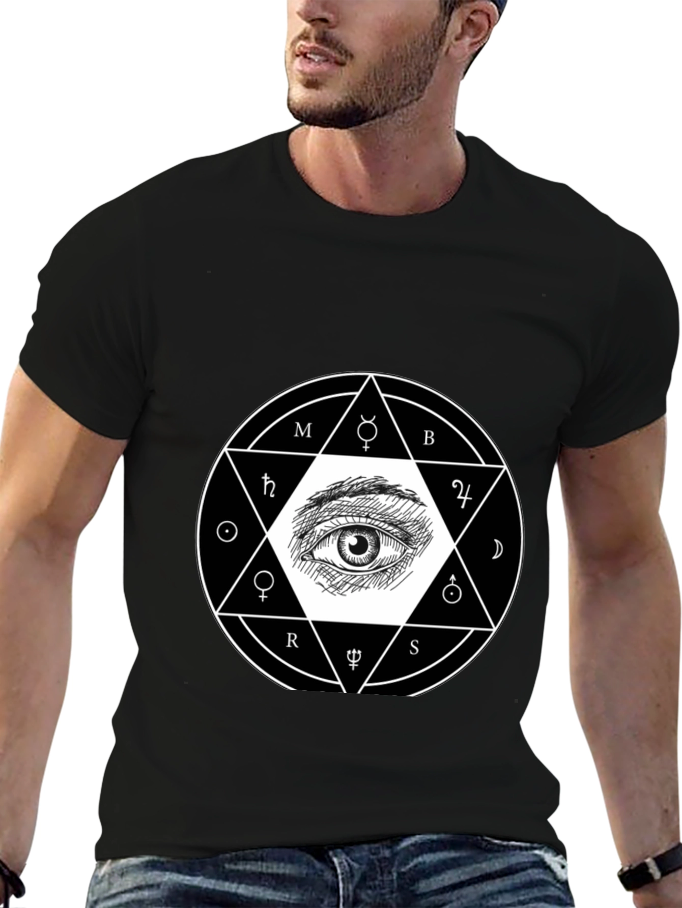 Occult Eye Graphic Tee - Unisex Black T-Shirt