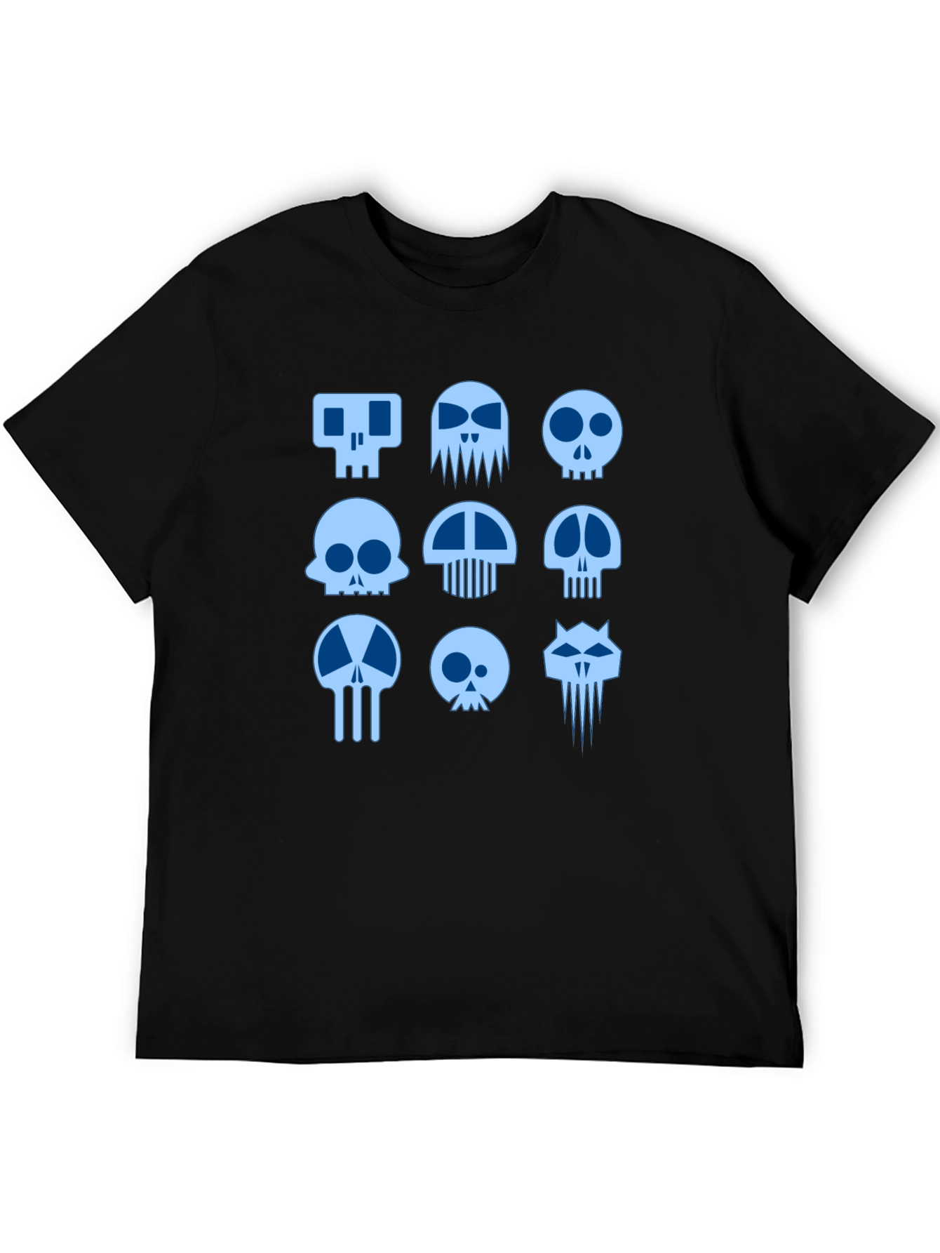 Skull Graphic Print Black T-Shirt