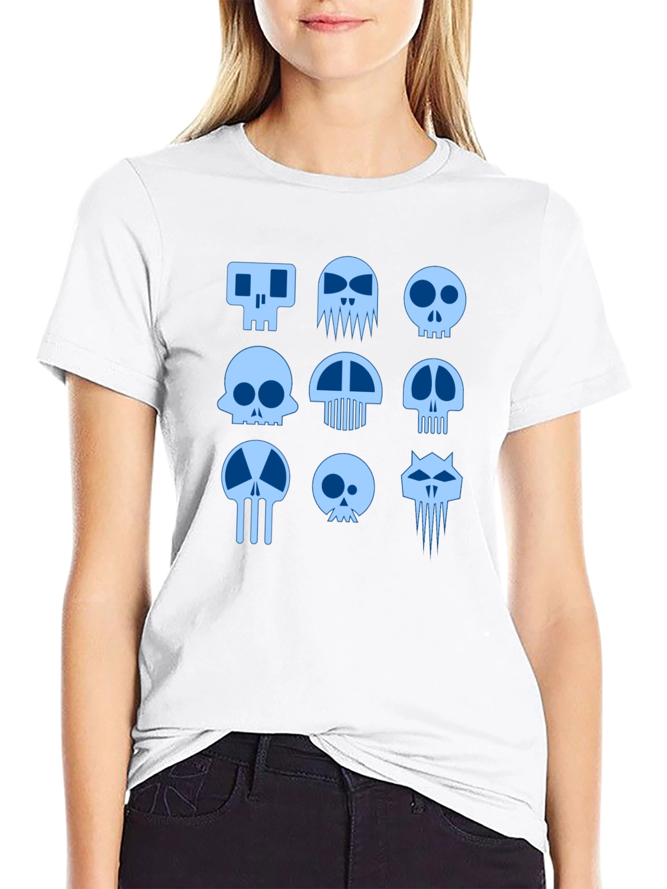 Skull Graphic Print Black T-Shirt