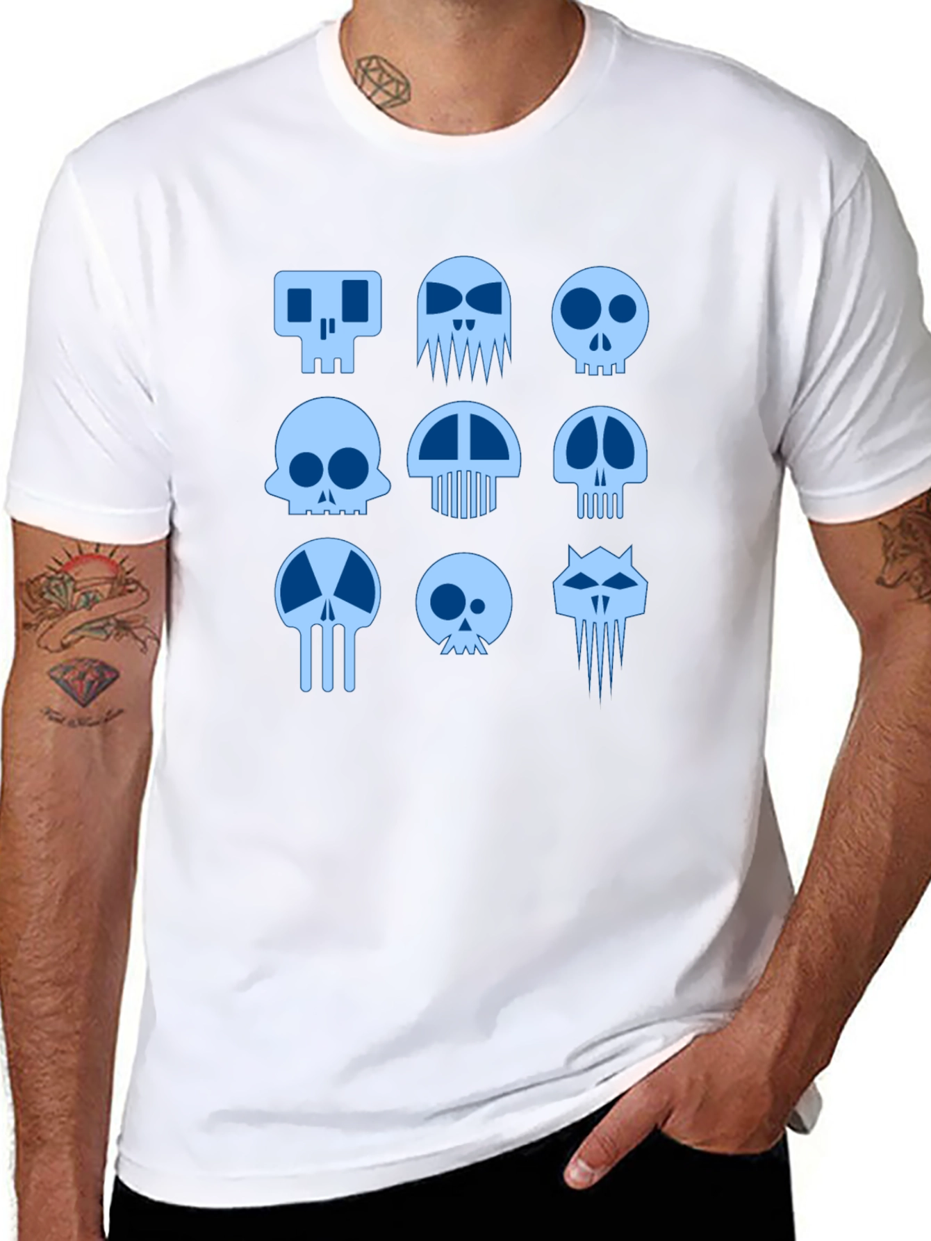 Skull Graphic Print Black T-Shirt