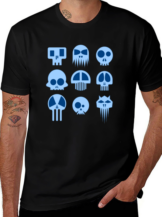 Skull Graphic Print Black T-Shirt