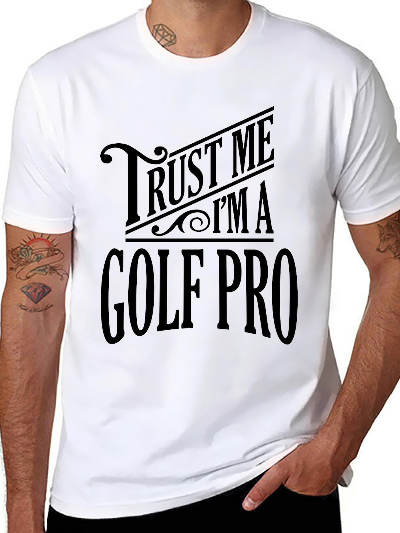 Trust Me Im A Golf Pro Black T-Shirt