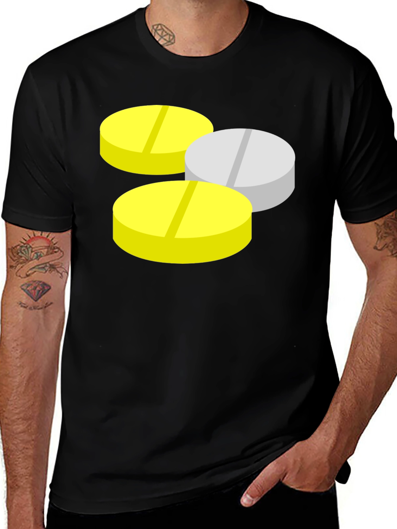 Pills Graphic Black T-Shirt