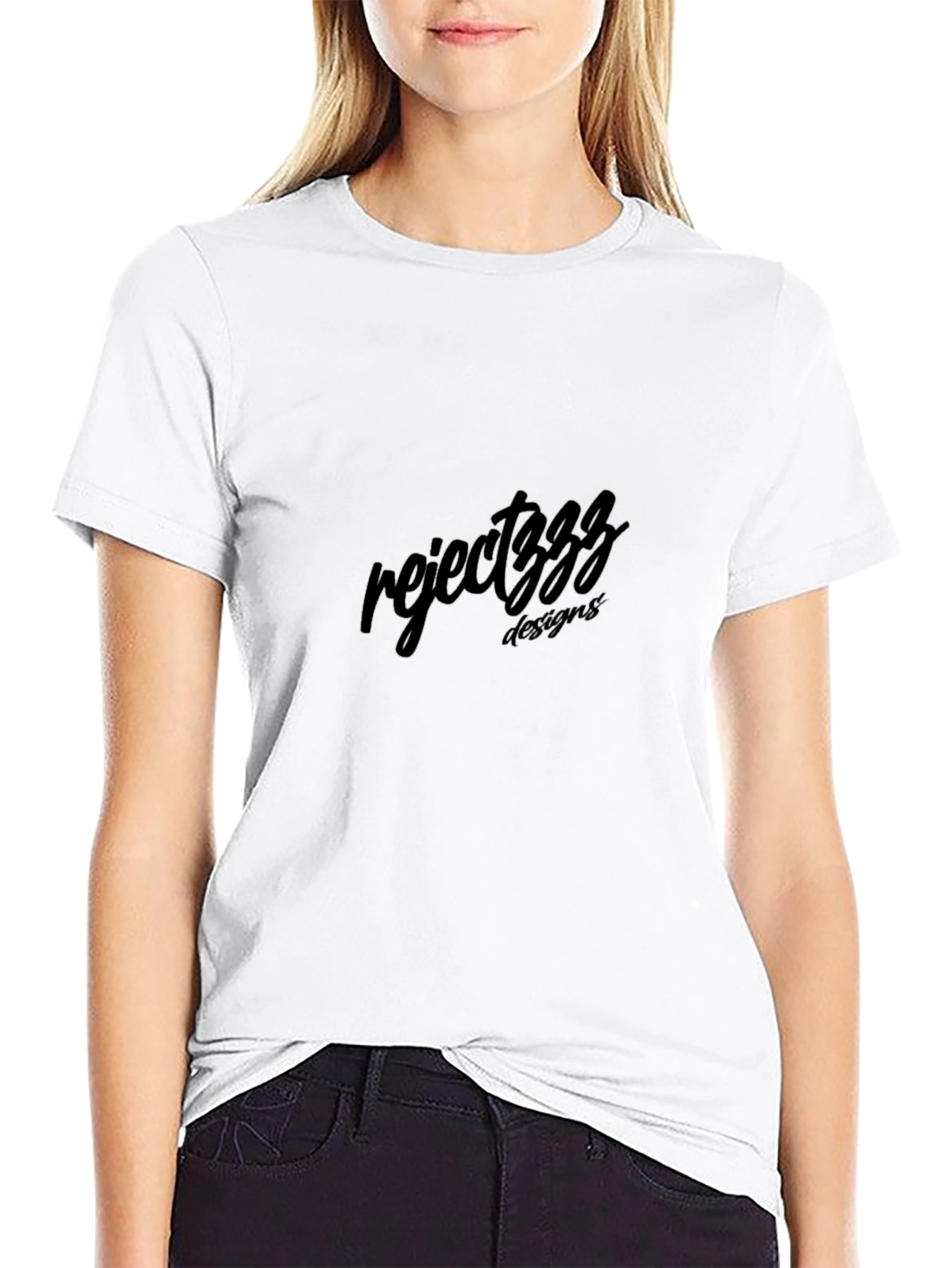 Reject3zz Designs Black T-Shirt Casual Wear