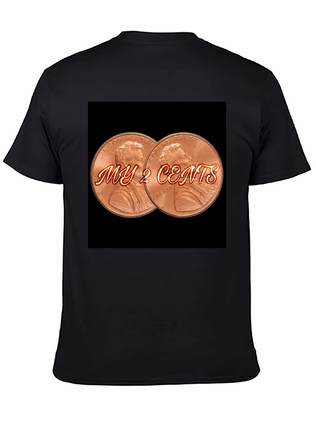 My 2 Cents Graphic Tee - Black T-Shirt