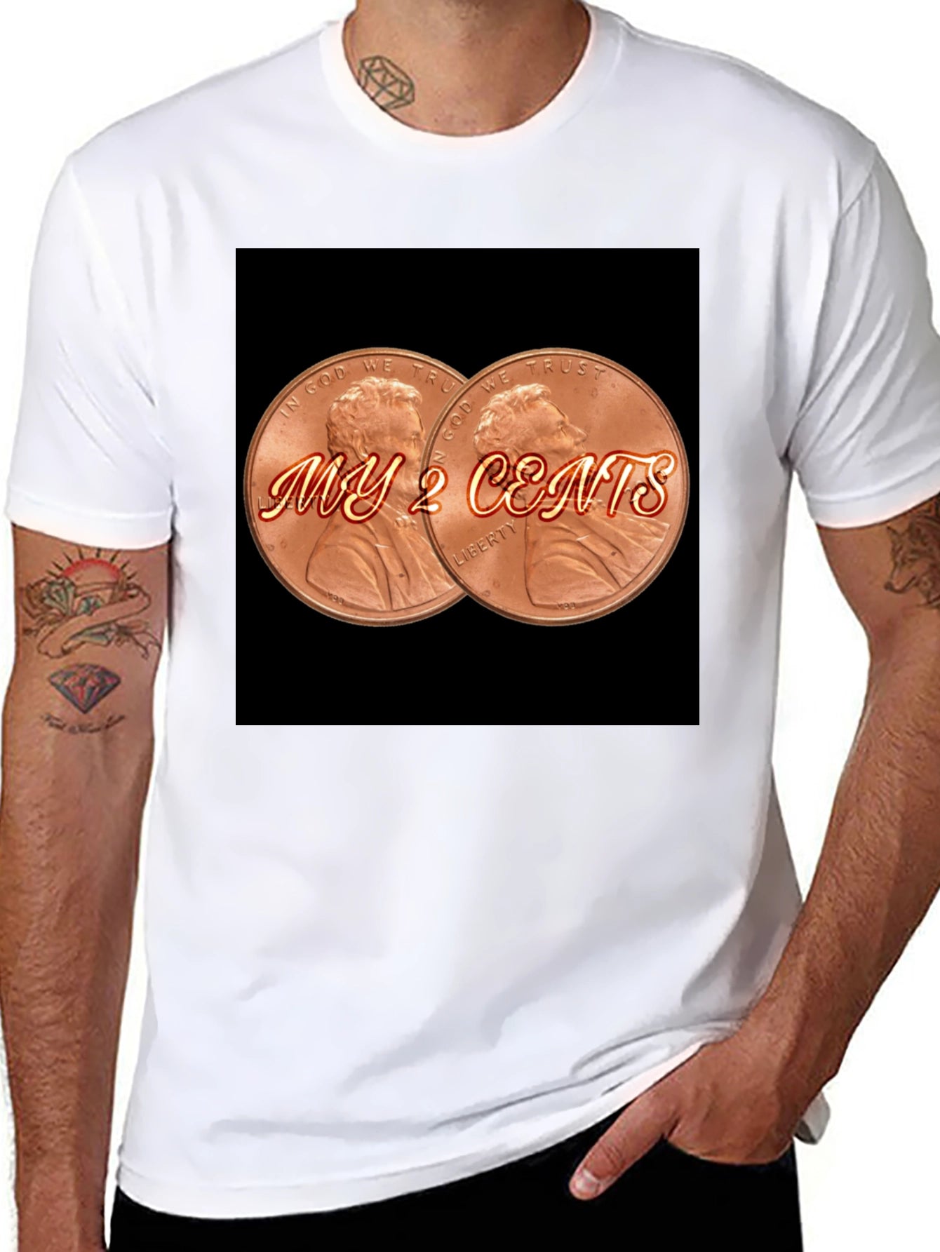 My 2 Cents Graphic Tee - Black T-Shirt