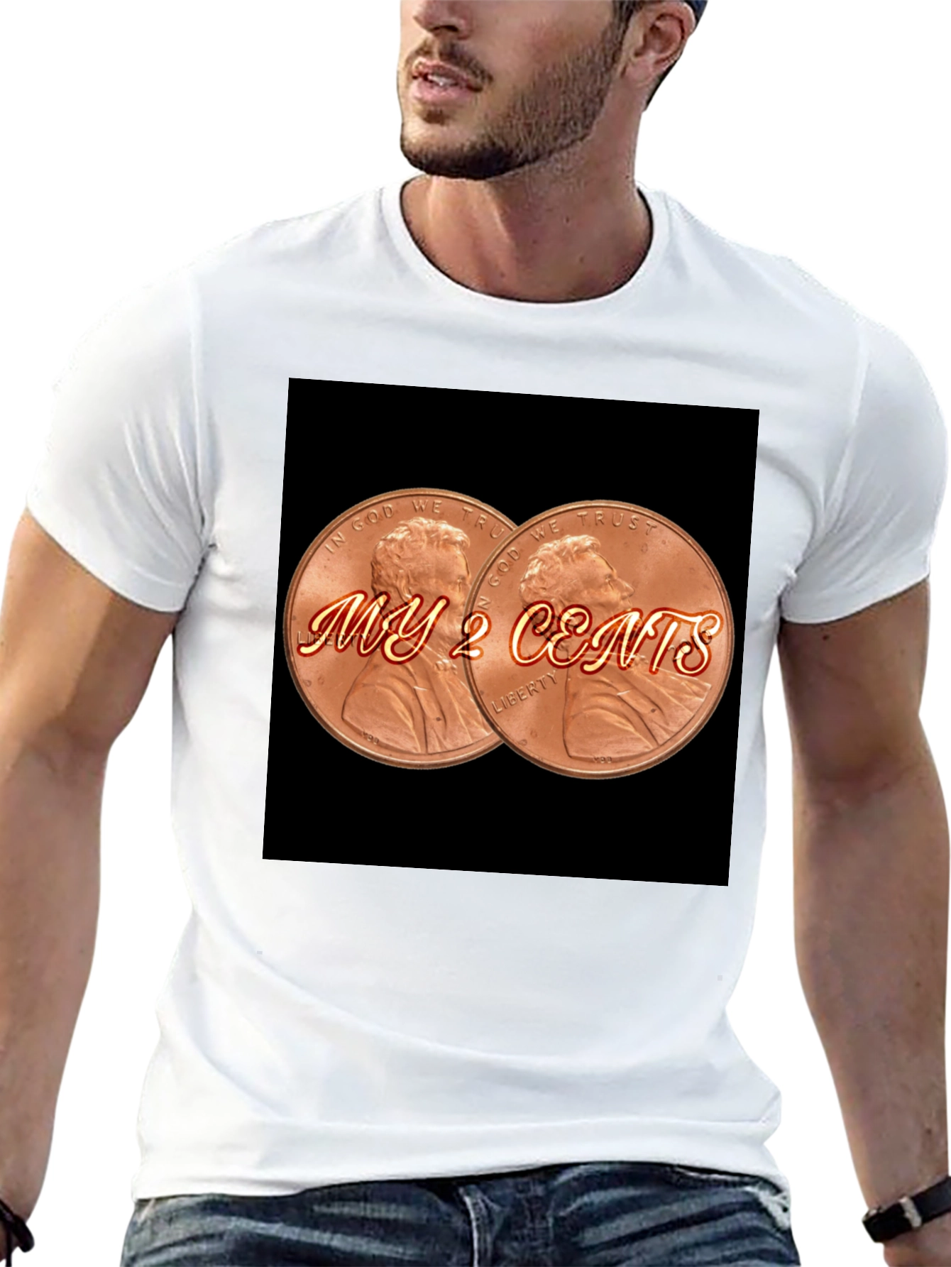 My 2 Cents Graphic Tee - Black T-Shirt