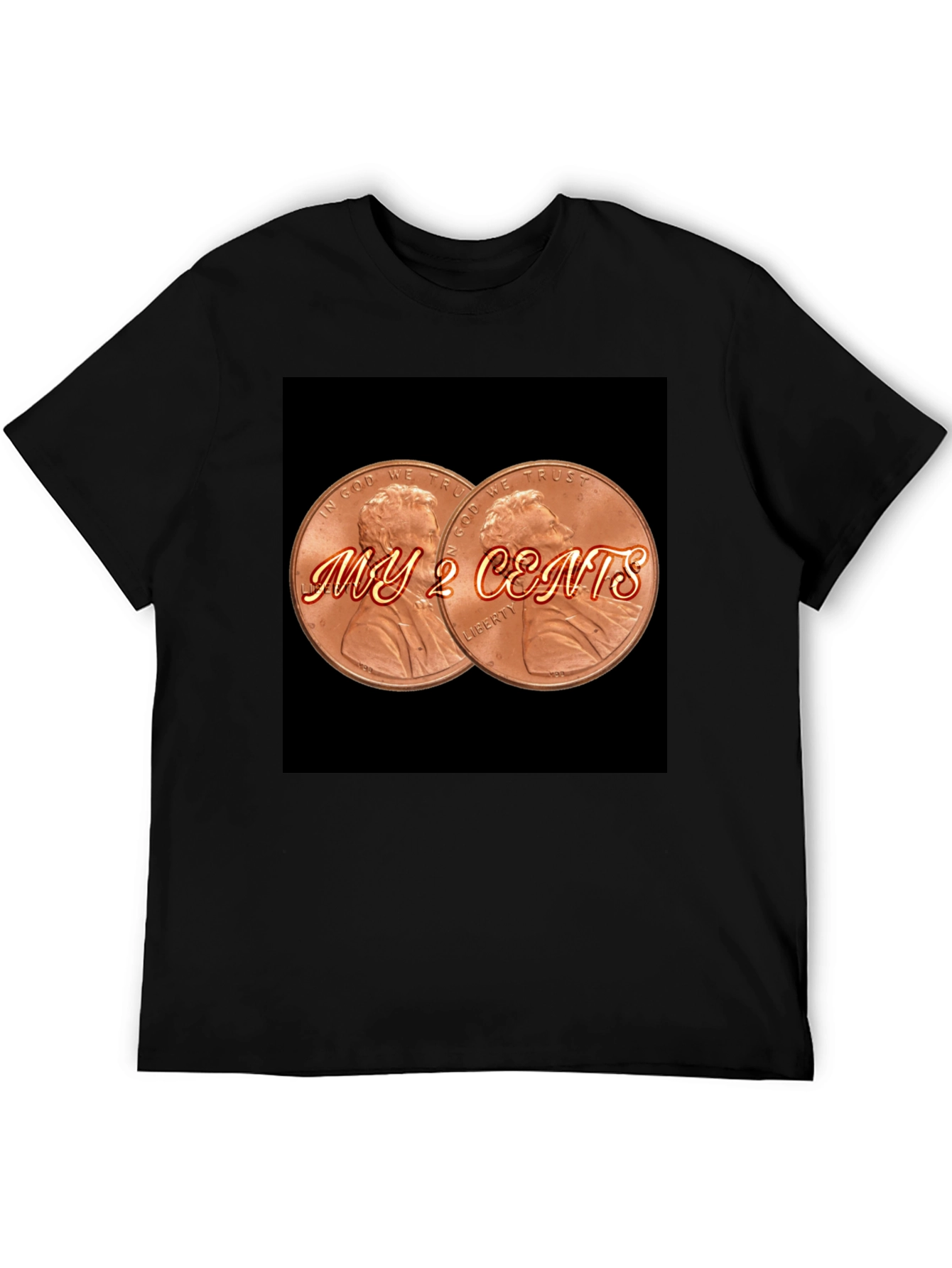 My 2 Cents Graphic Tee - Black T-Shirt