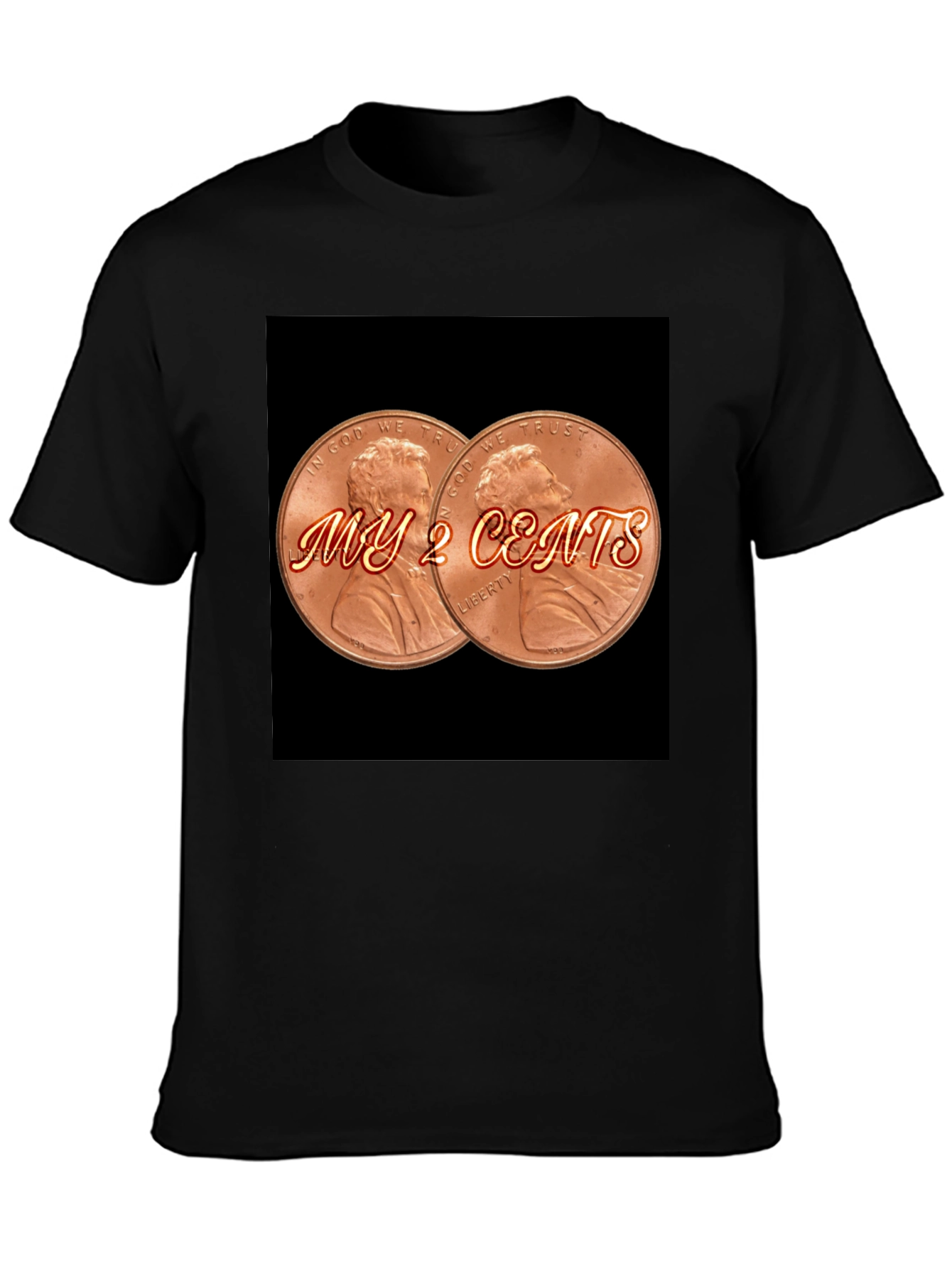My 2 Cents Graphic Tee - Black T-Shirt