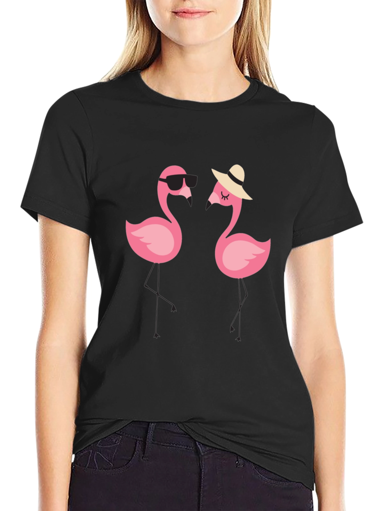 Flamingo Couple Graphic Tee