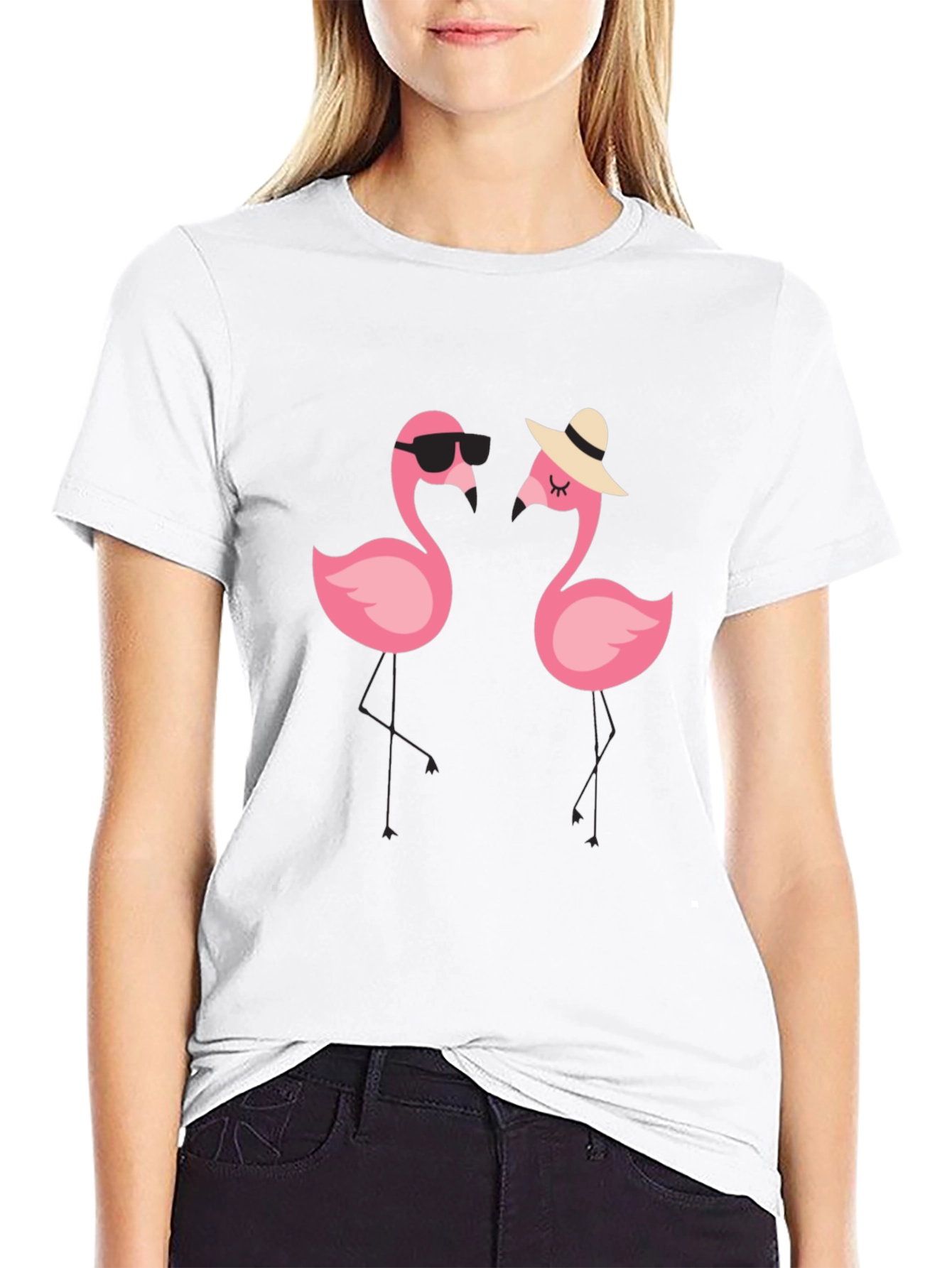 Flamingo Couple Graphic Tee