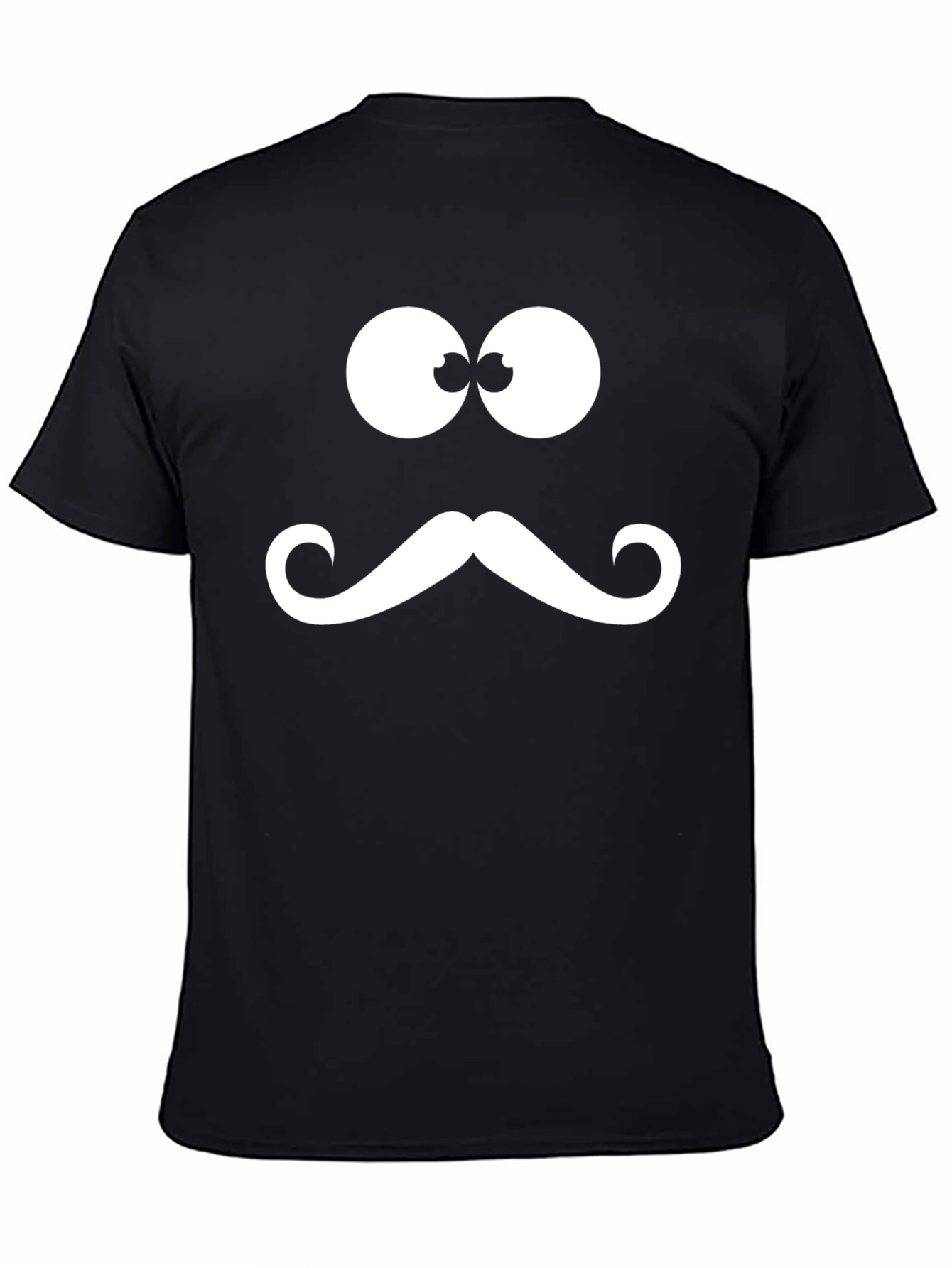 Funny Mustache Face Graphic T-Shirt