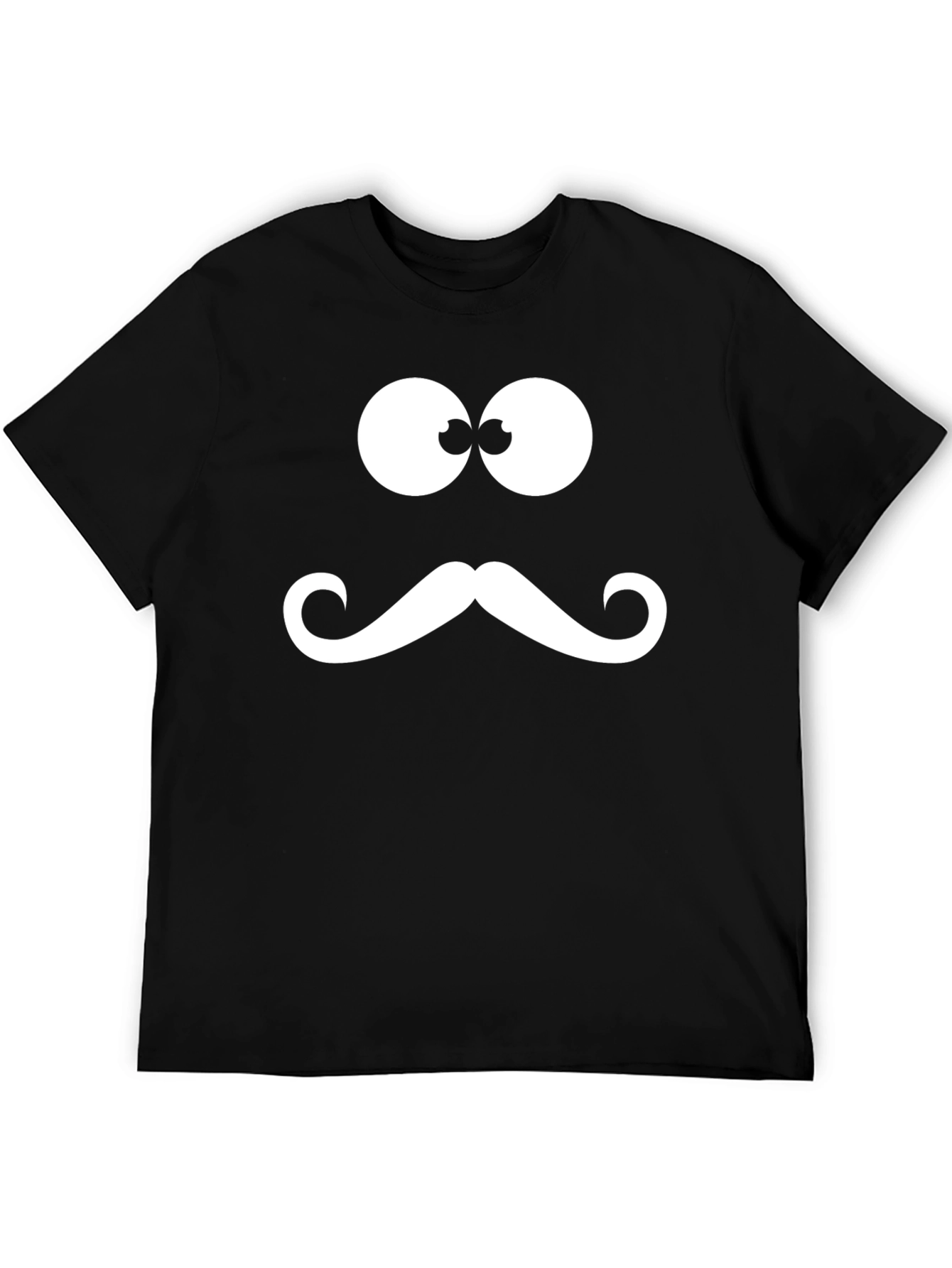 Funny Mustache Face Graphic T-Shirt