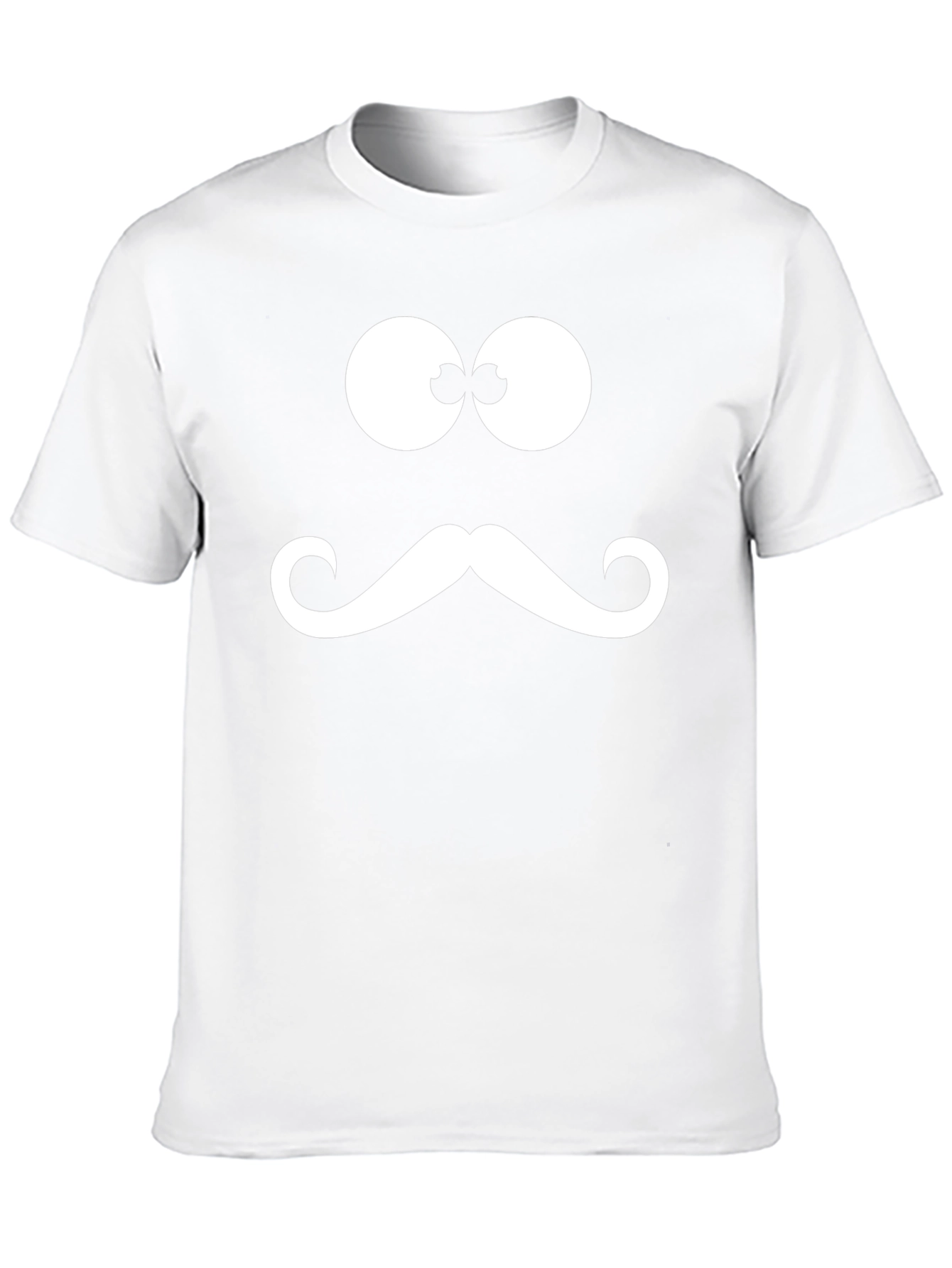 Funny Mustache Face Graphic T-Shirt