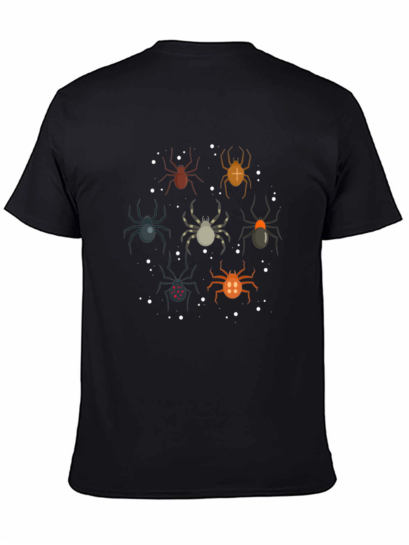 Spider Pattern Black T-Shirt
