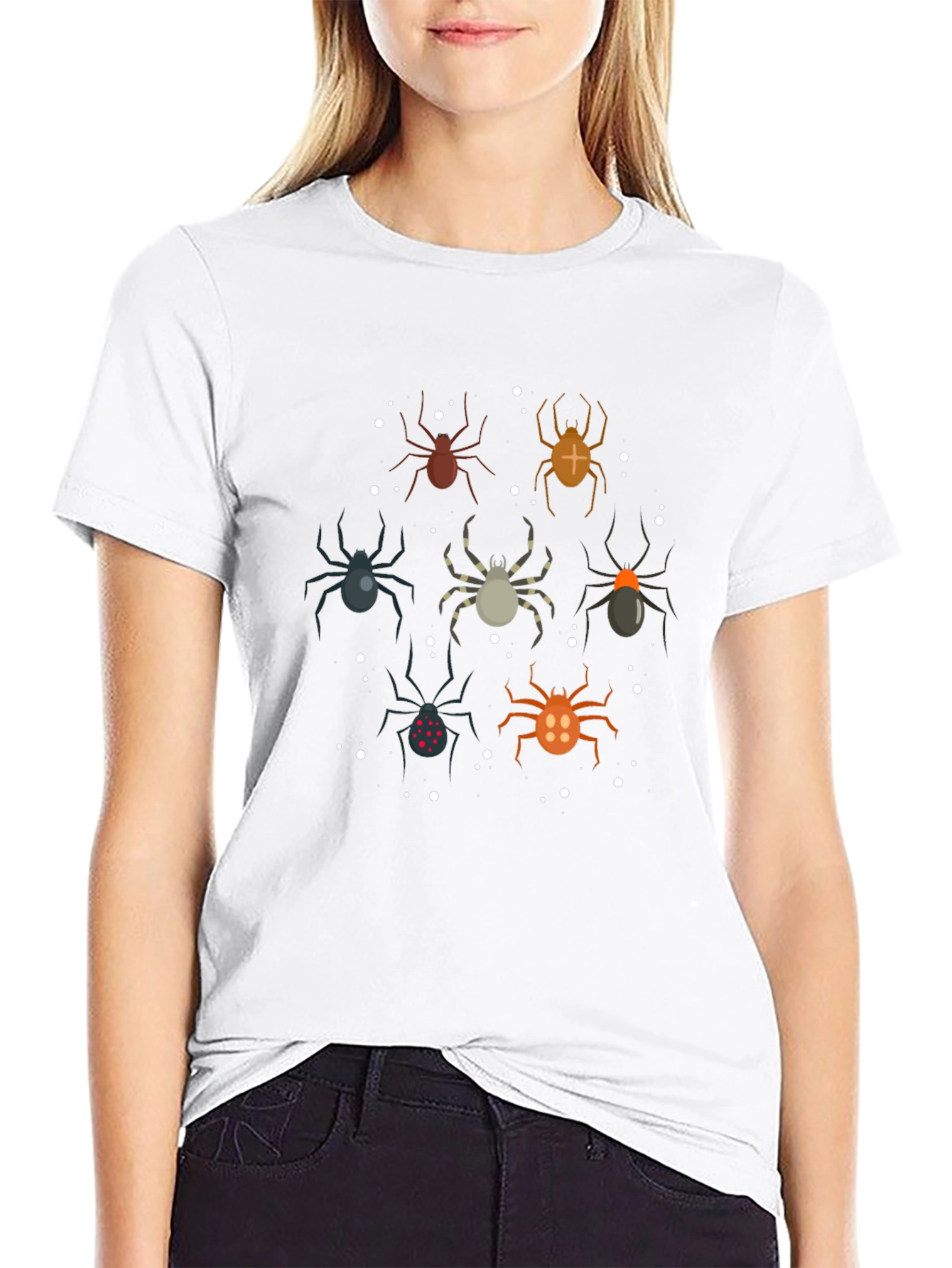 Spider Pattern Black T-Shirt