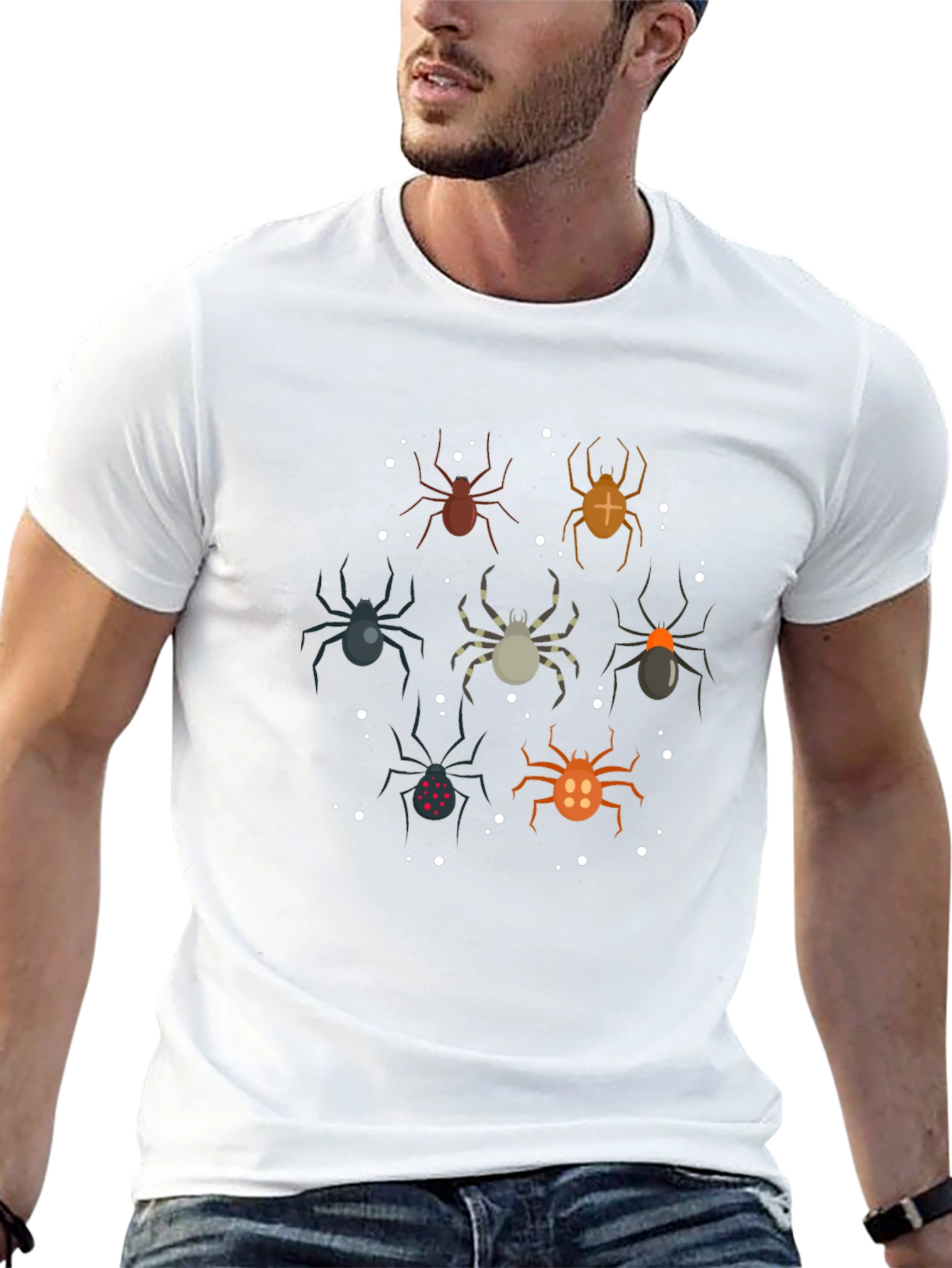 Spider Pattern Black T-Shirt