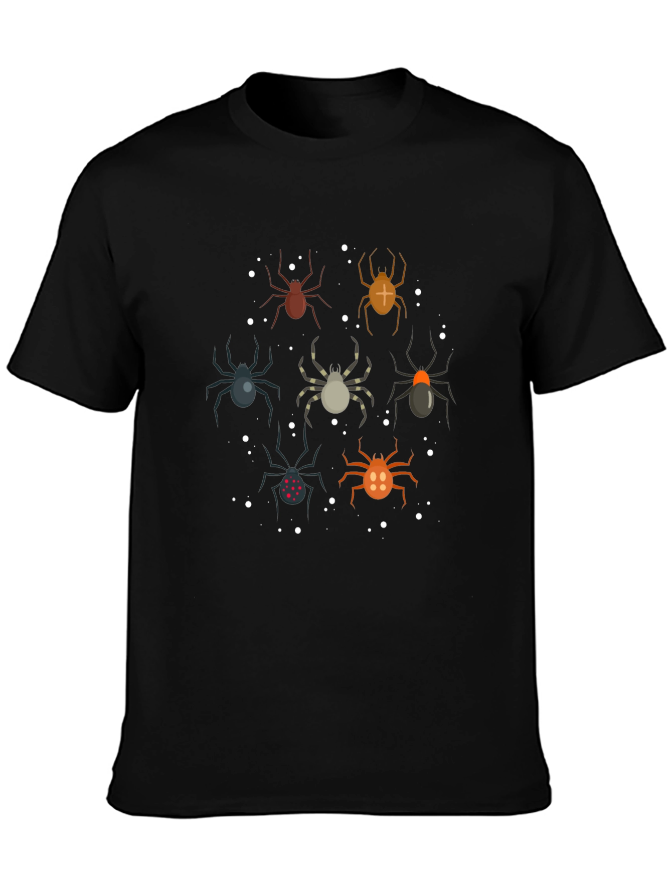 Spider Pattern Black T-Shirt