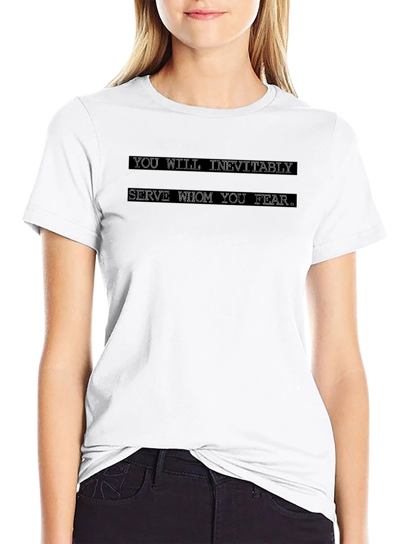 Fear Quote T-Shirt - Mens Black Tee