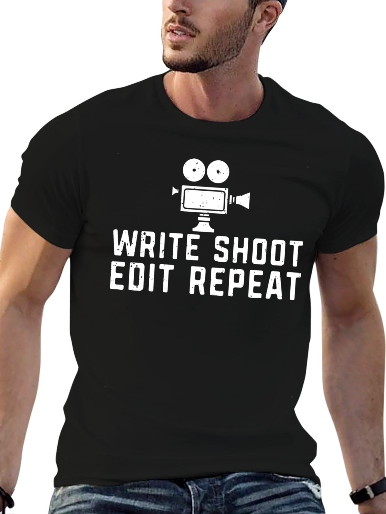 Write Shoot Edit Repeat Filmmaker T-Shirt