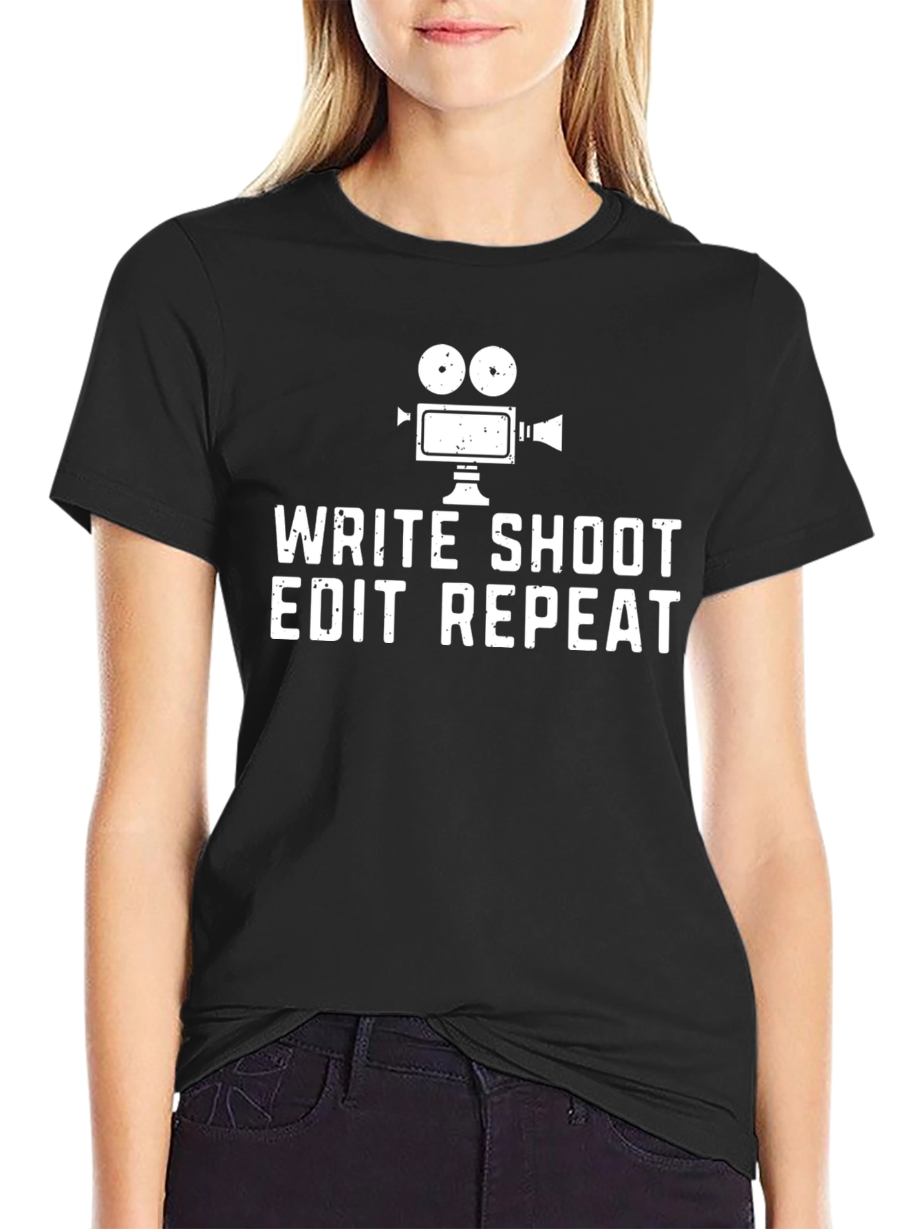 Write Shoot Edit Repeat Filmmaker T-Shirt