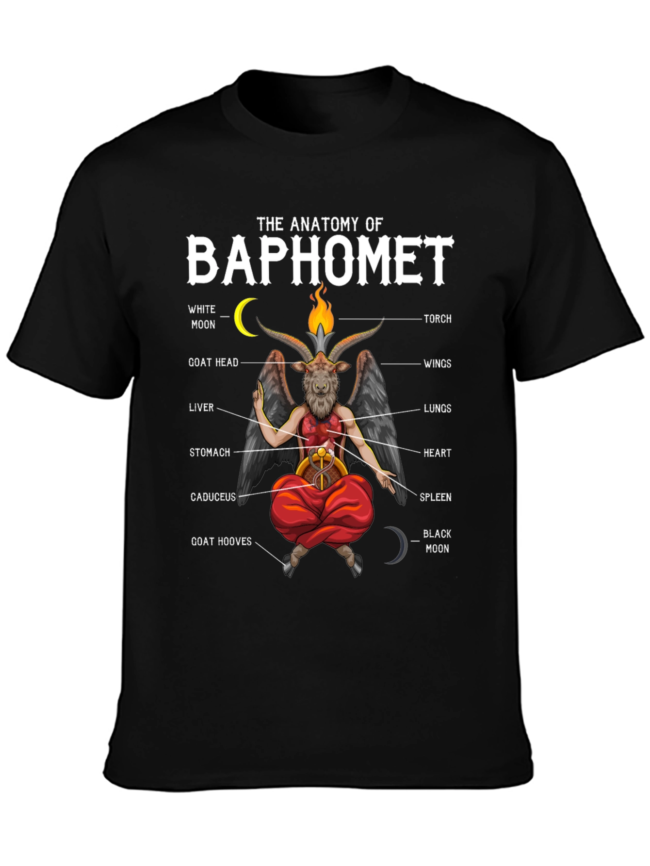 Anatomy of Baphomet Graphic T-Shirt - Unisex