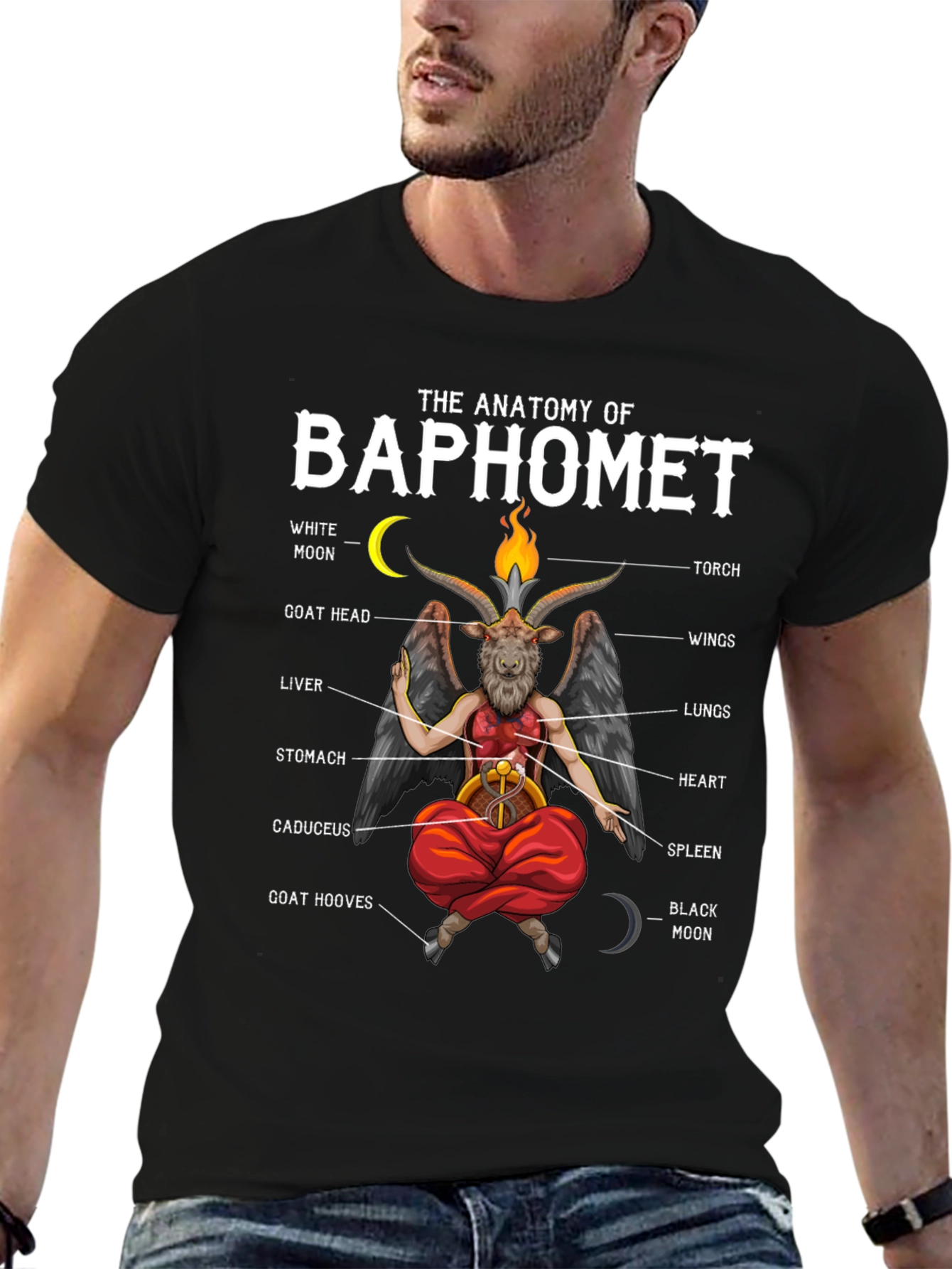 Anatomy of Baphomet Graphic T-Shirt - Unisex