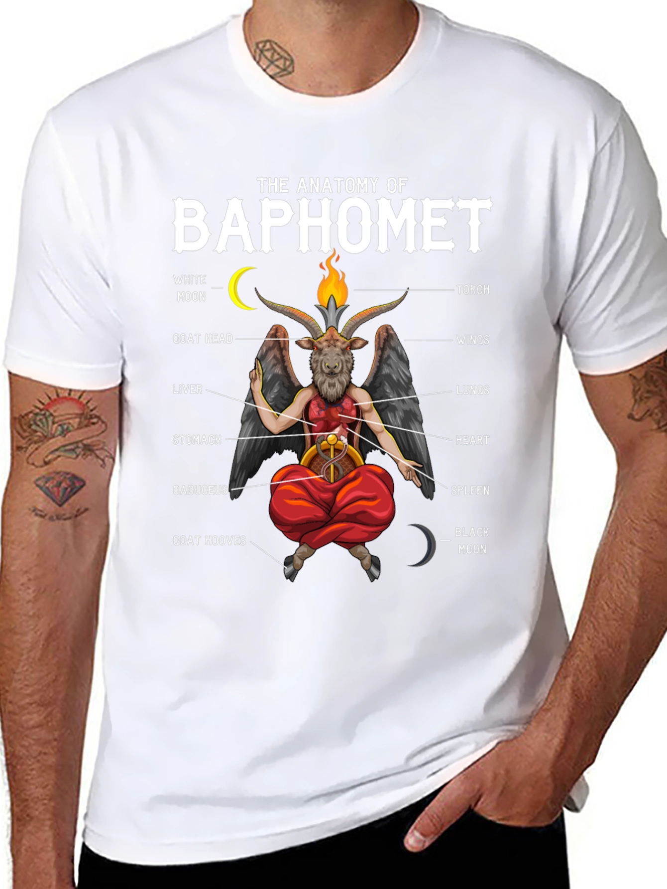 Anatomy of Baphomet Graphic T-Shirt - Unisex