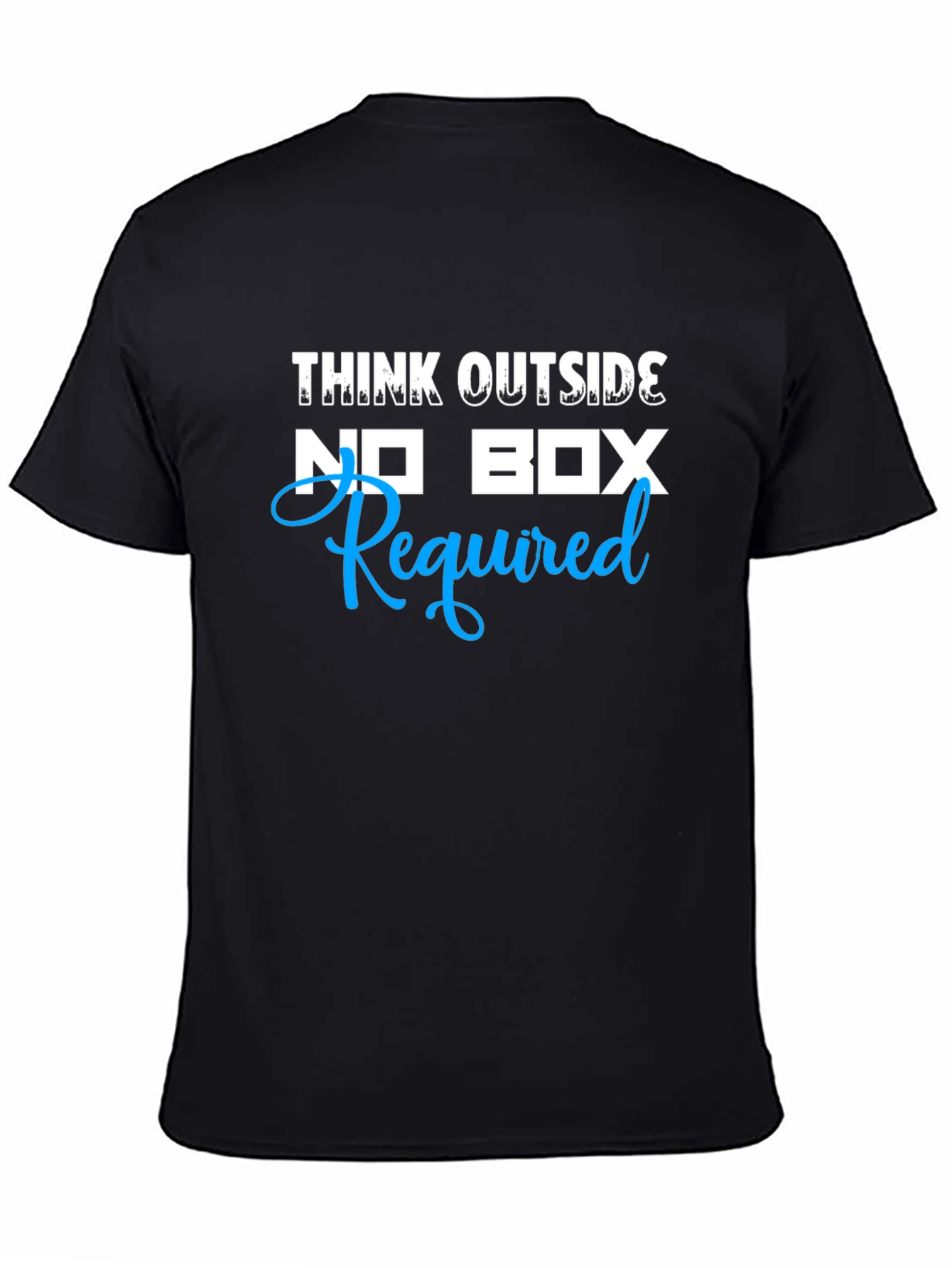 Think Outside No Box Required Mens Black T-Shirt
