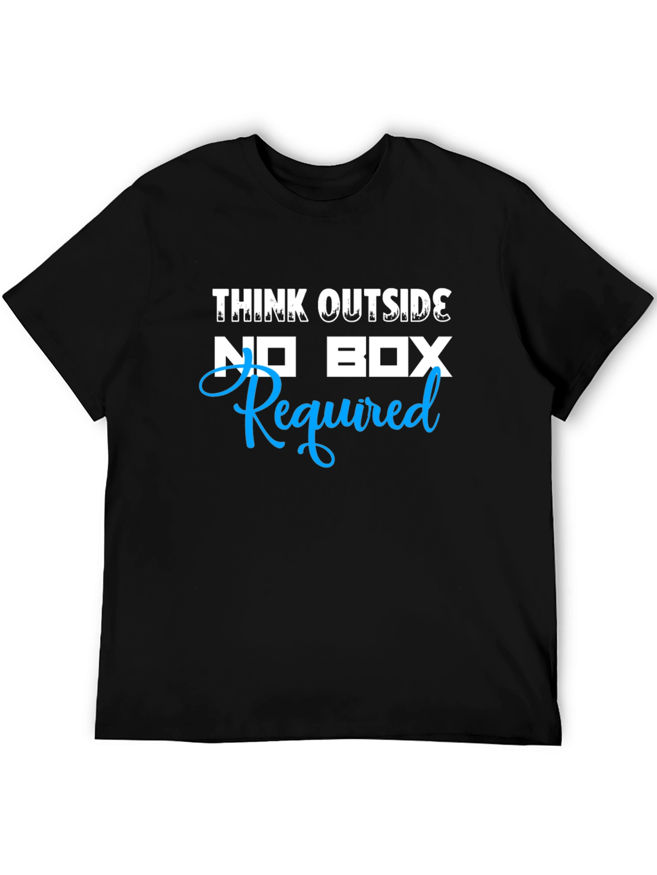 Think Outside No Box Required Mens Black T-Shirt