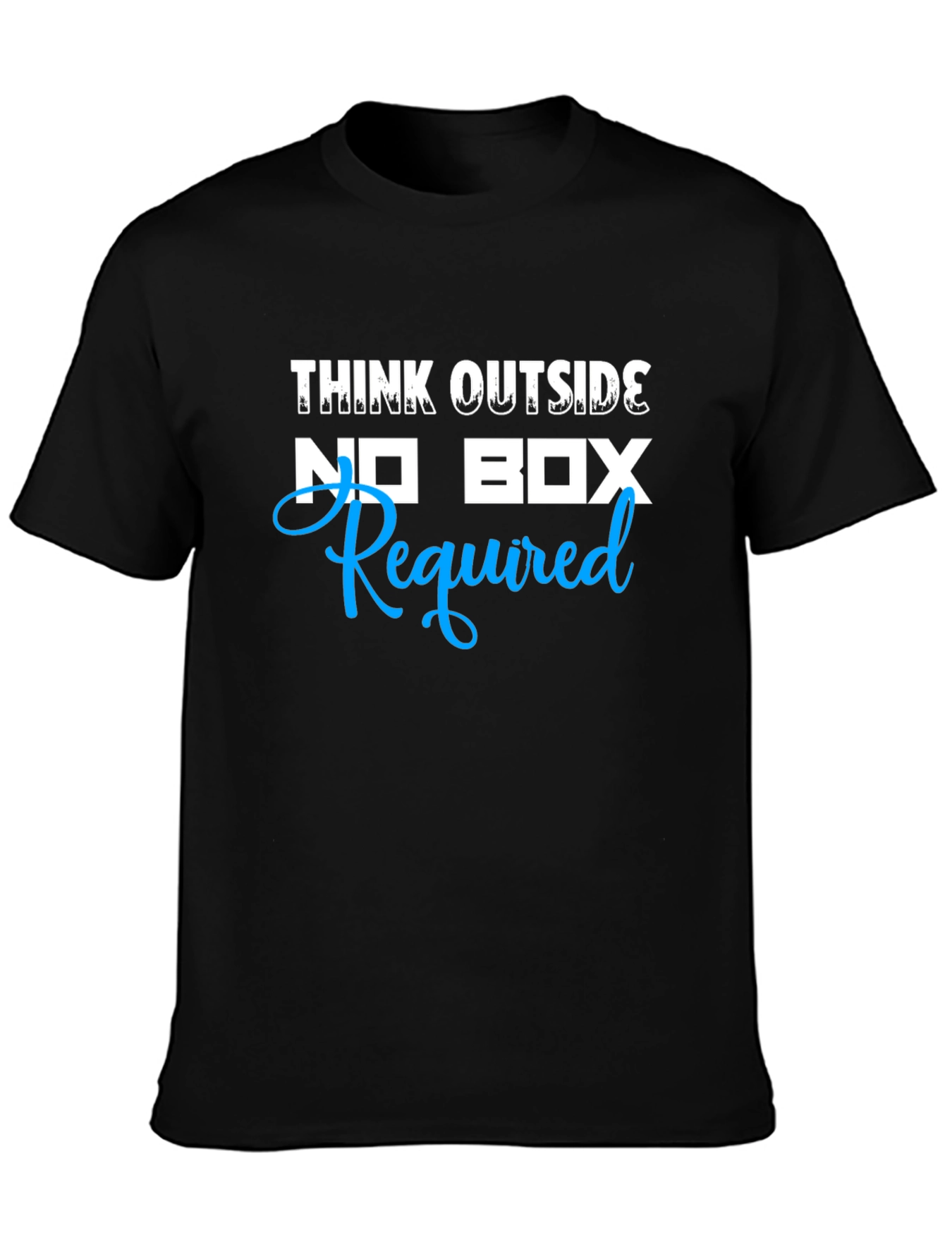 Think Outside No Box Required Mens Black T-Shirt