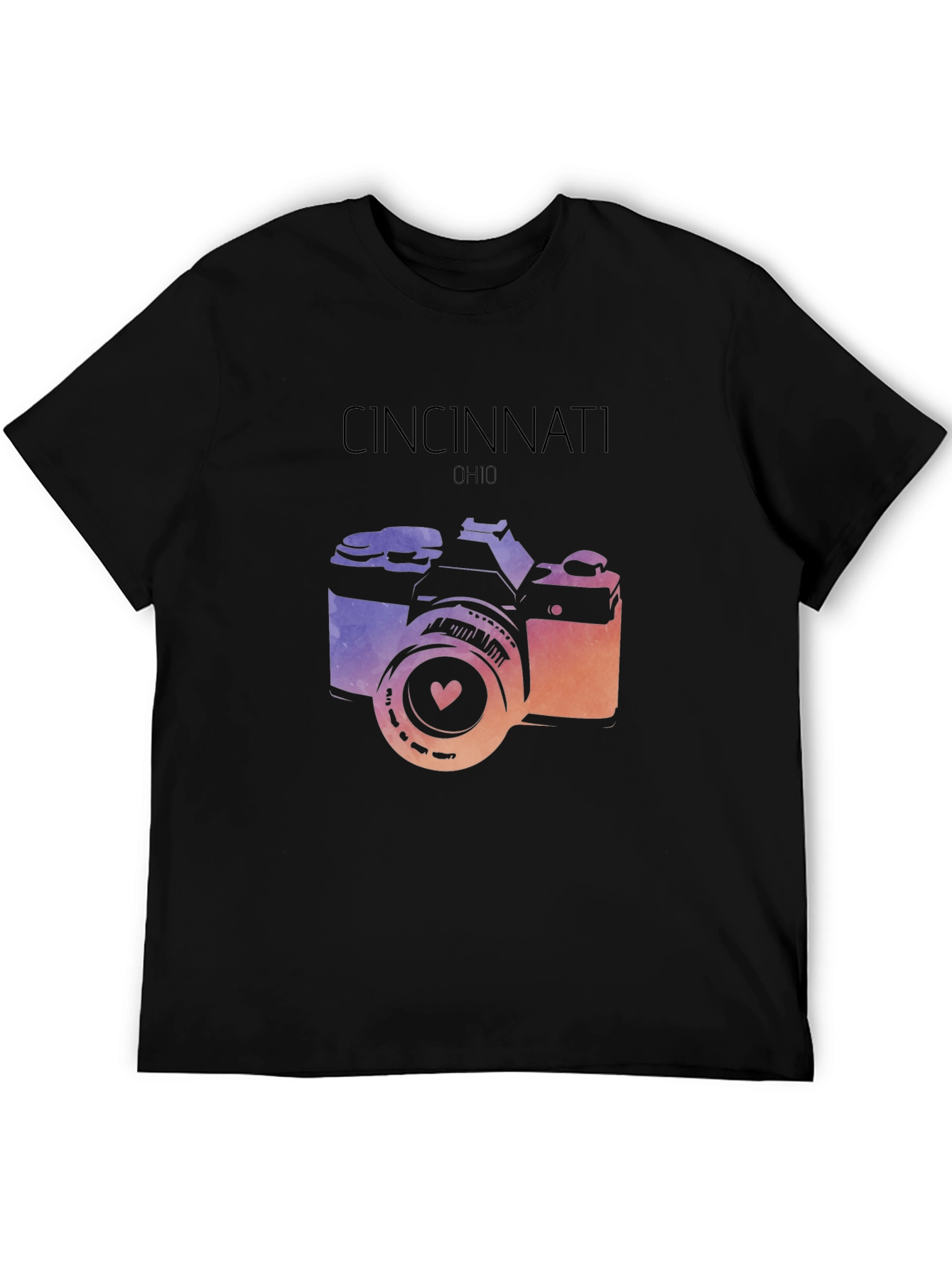 Cincinnati Ohio Camera Graphic T-Shirt