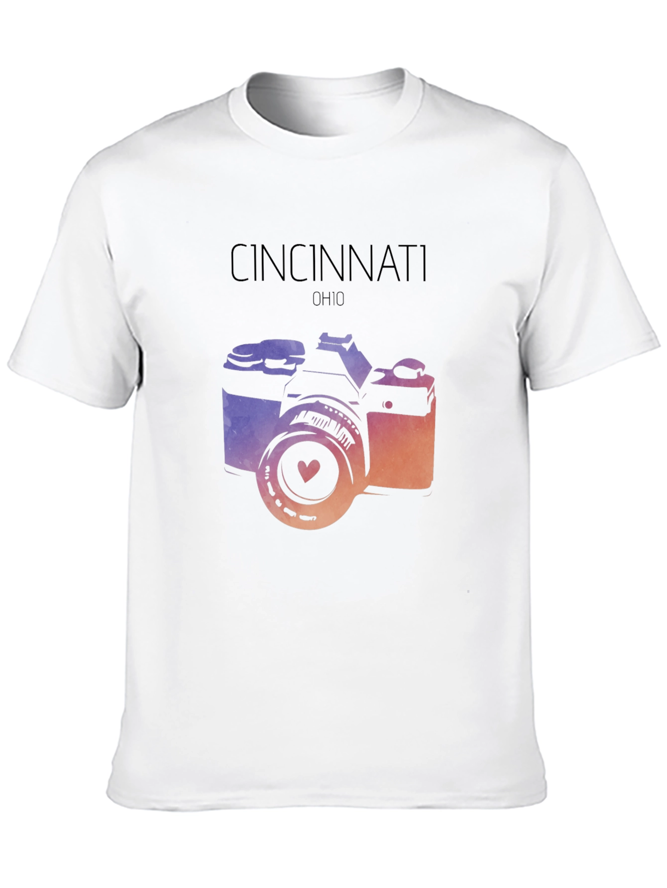Cincinnati Ohio Camera Graphic T-Shirt