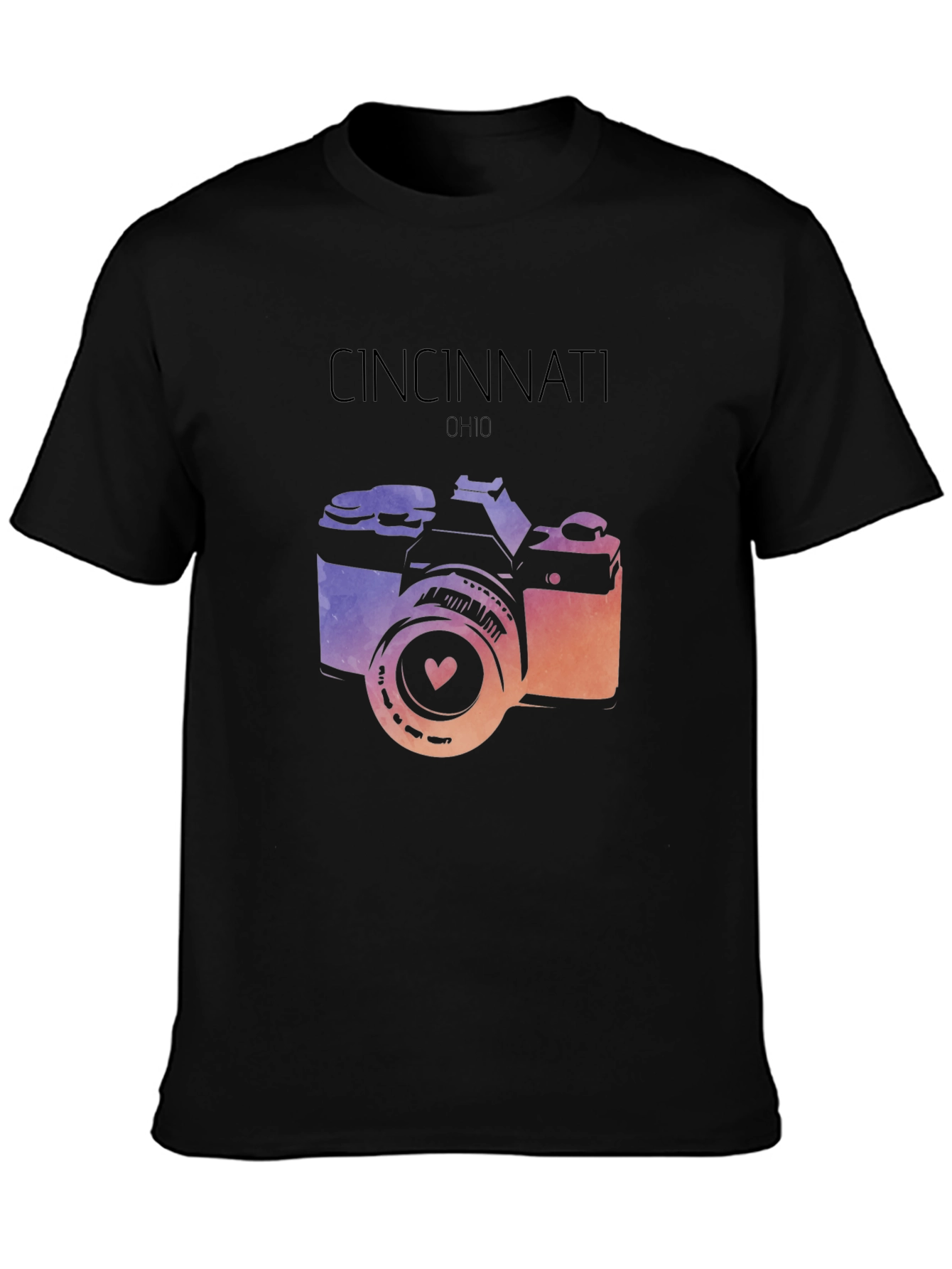 Cincinnati Ohio Camera Graphic T-Shirt