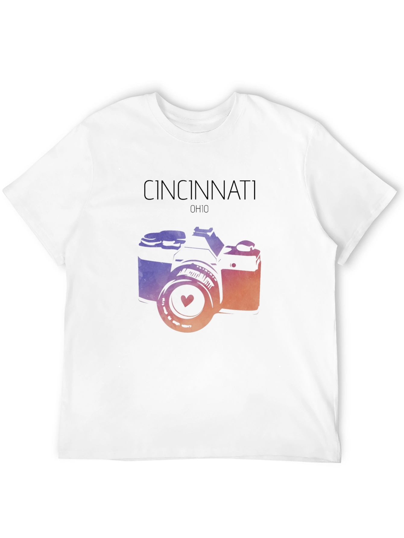 Cincinnati Ohio Camera Graphic T-Shirt