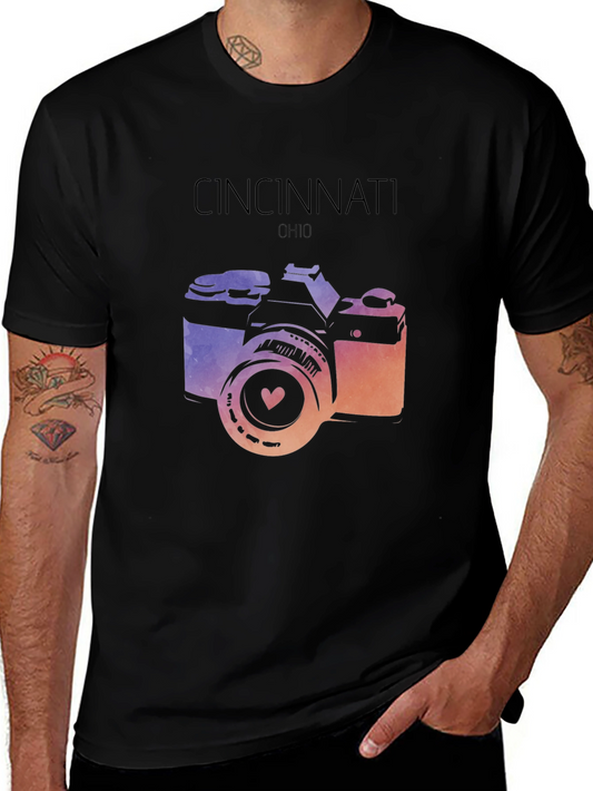 Cincinnati Ohio Camera Graphic T-Shirt