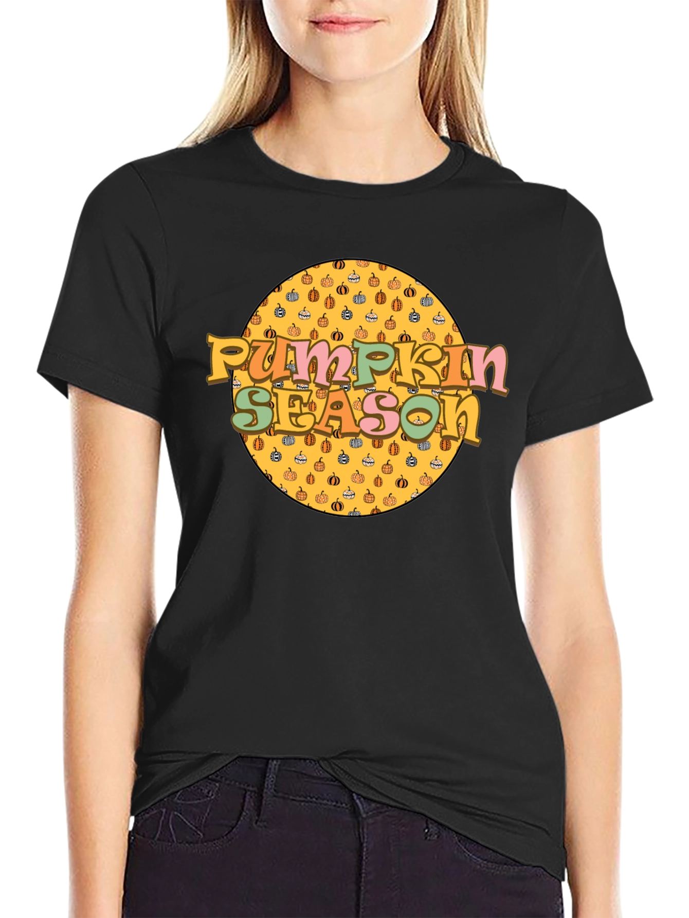 Pumpkin Season Retro Graphic T-Shirt