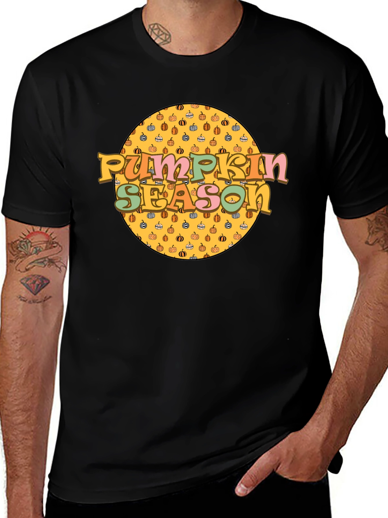 Pumpkin Season Retro Graphic T-Shirt