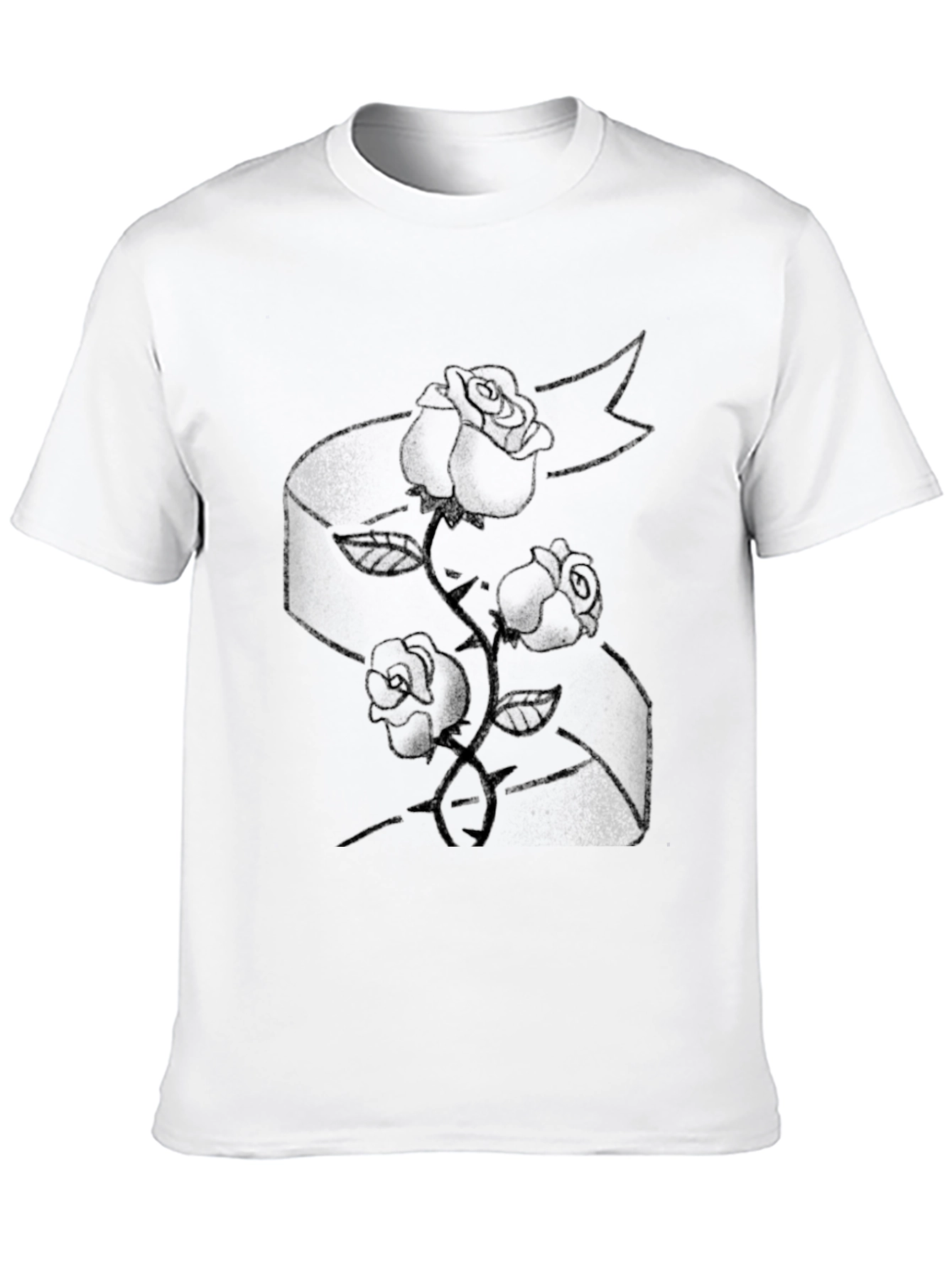 Rose Tattoo Graphic Black T-Shirt
