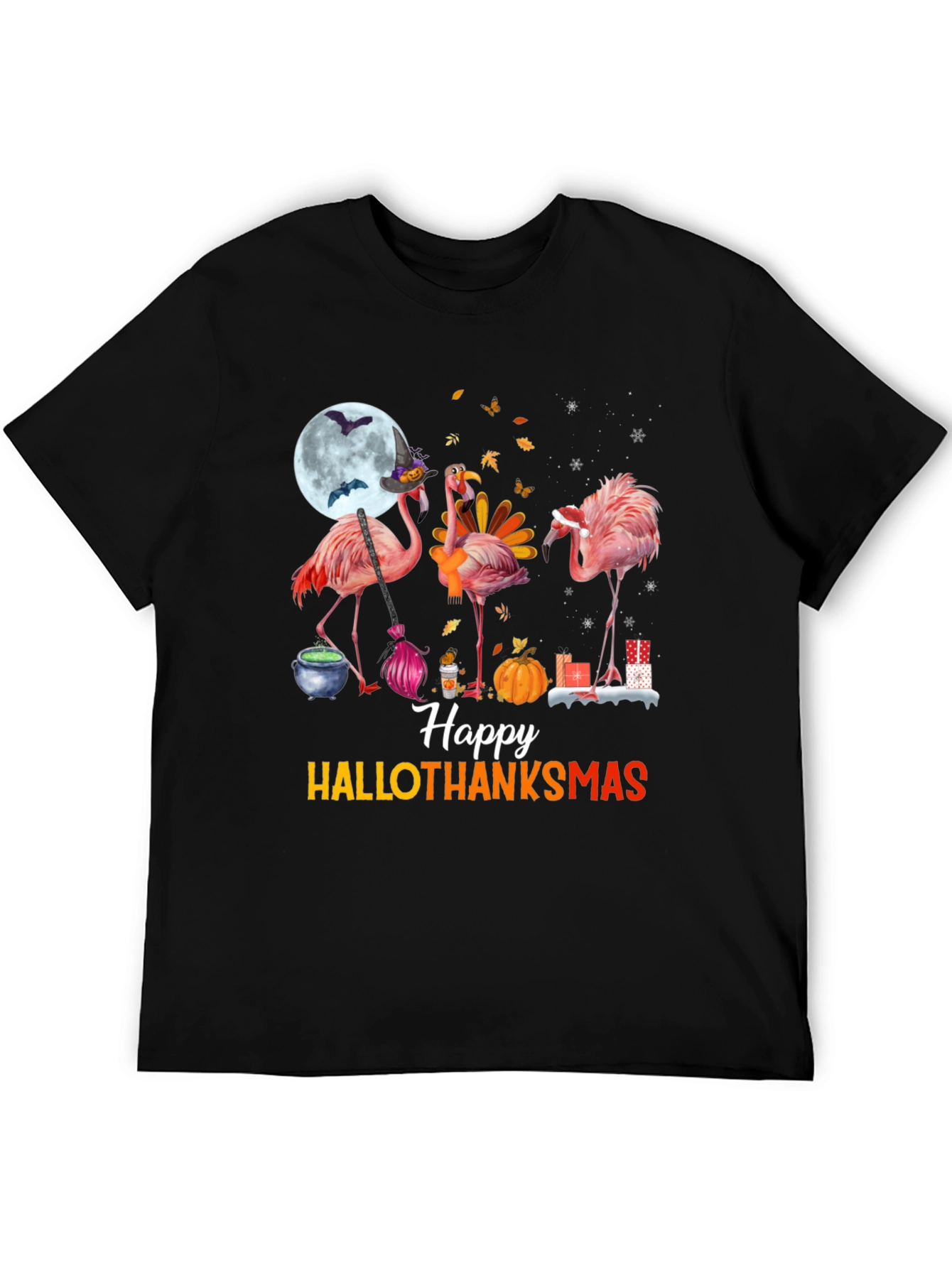 Hallothanksmas Flamingo T-Shirt