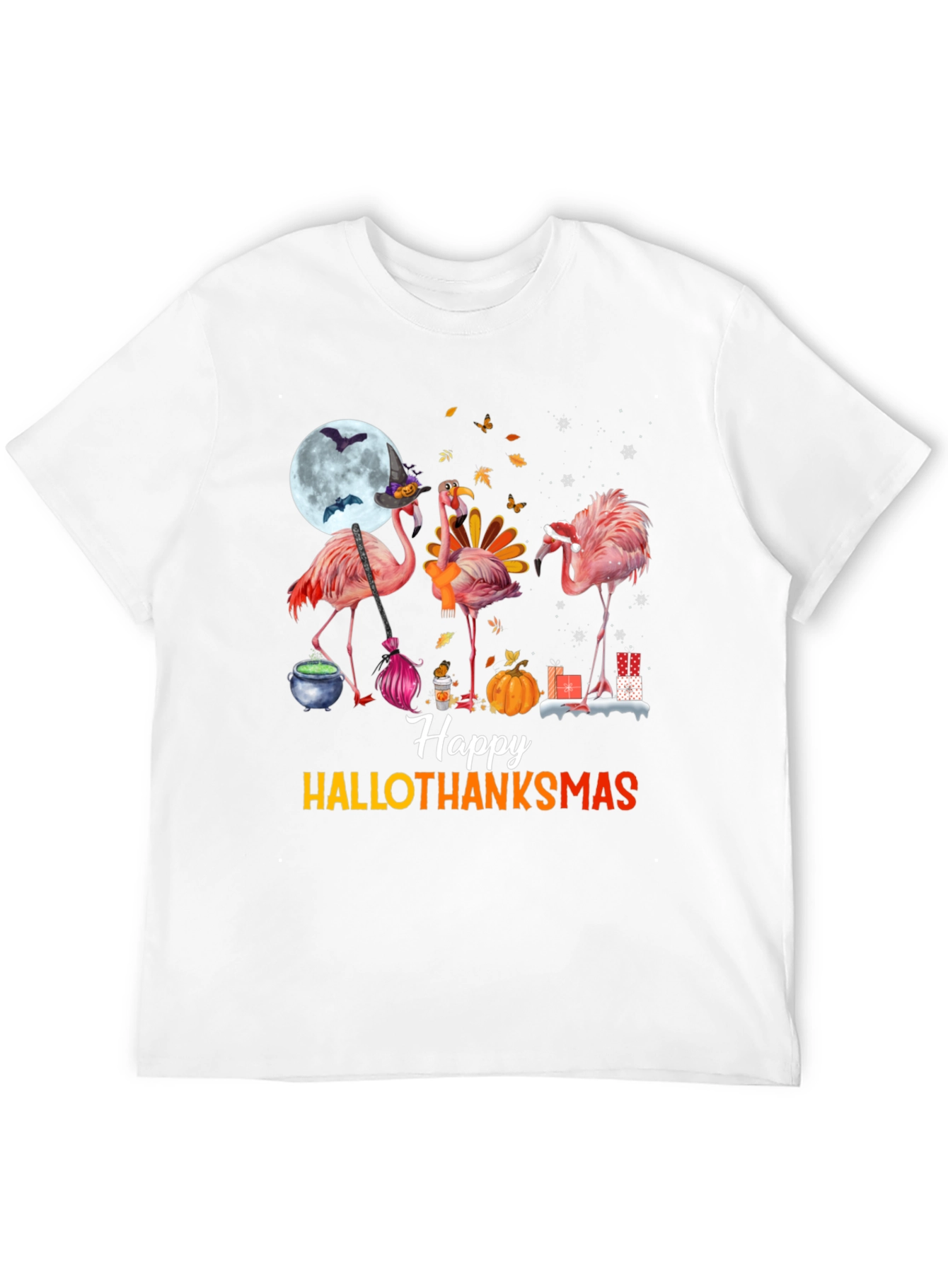 Hallothanksmas Flamingo T-Shirt