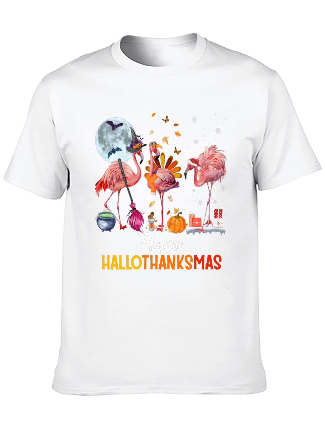 Hallothanksmas Flamingo T-Shirt