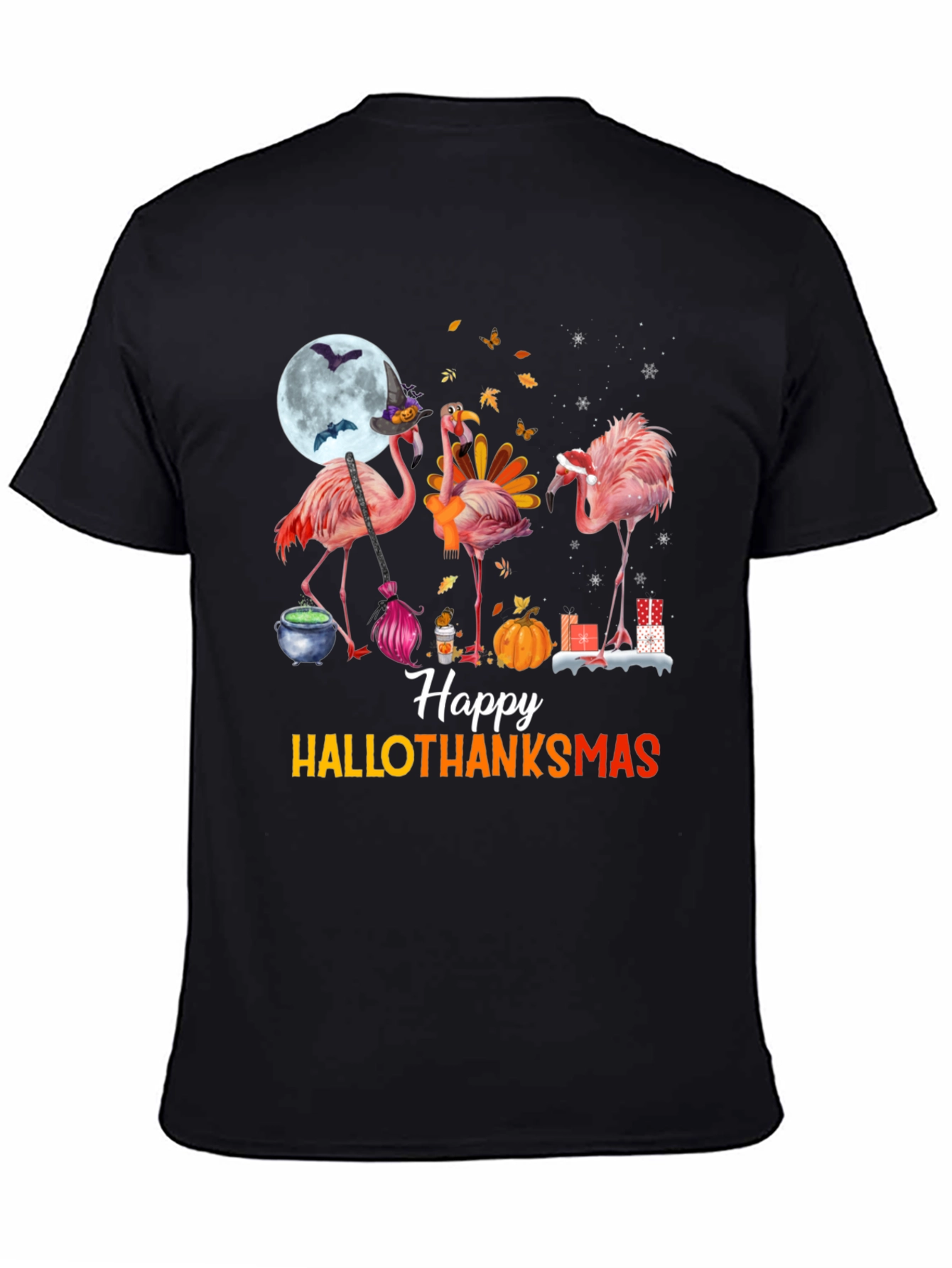 Hallothanksmas Flamingo T-Shirt