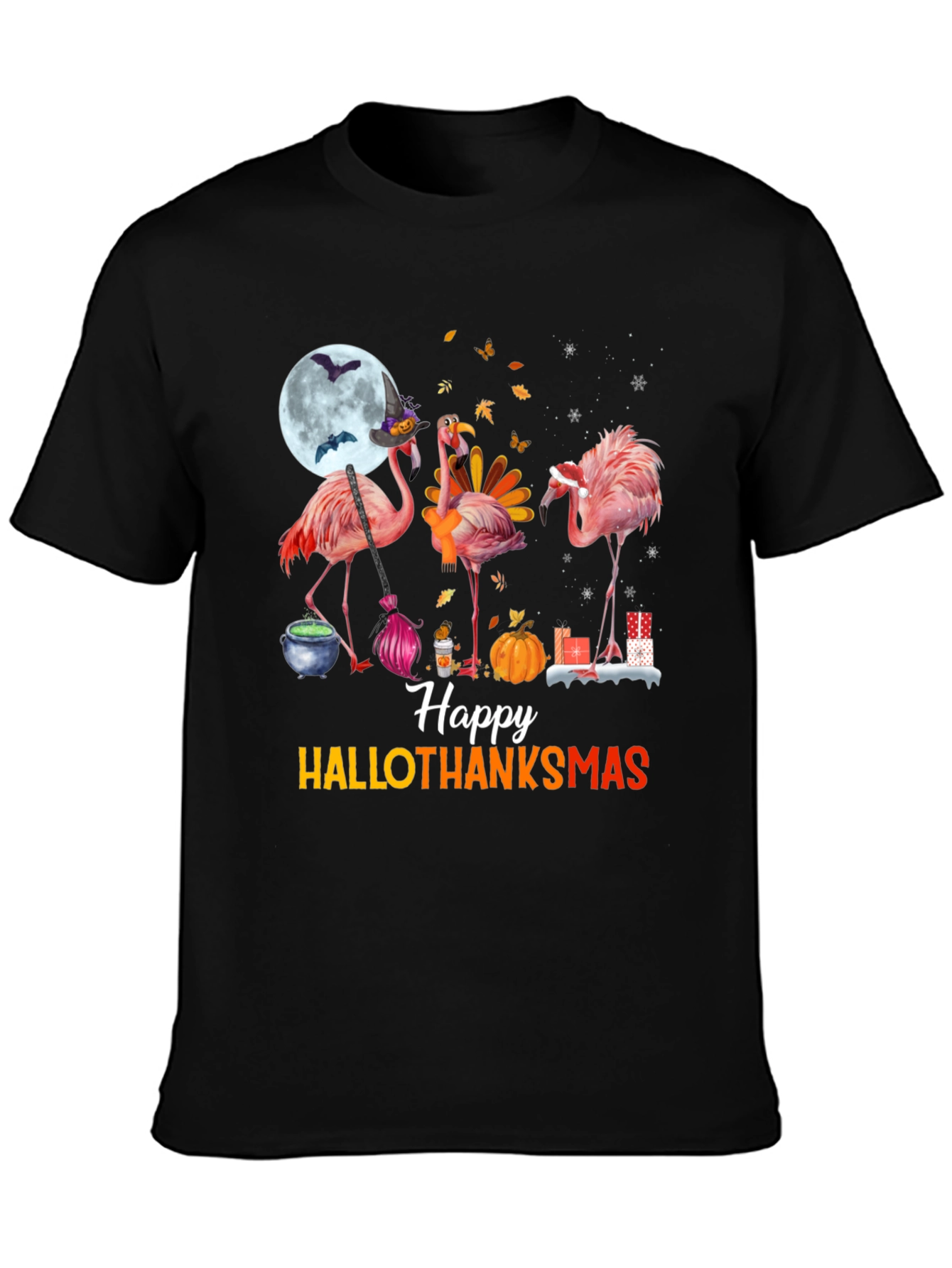 Hallothanksmas Flamingo T-Shirt