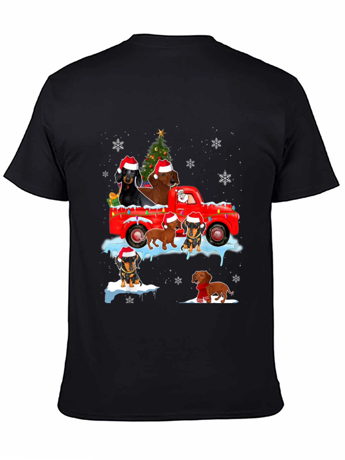 Dachshund Christmas Truck T-Shirt